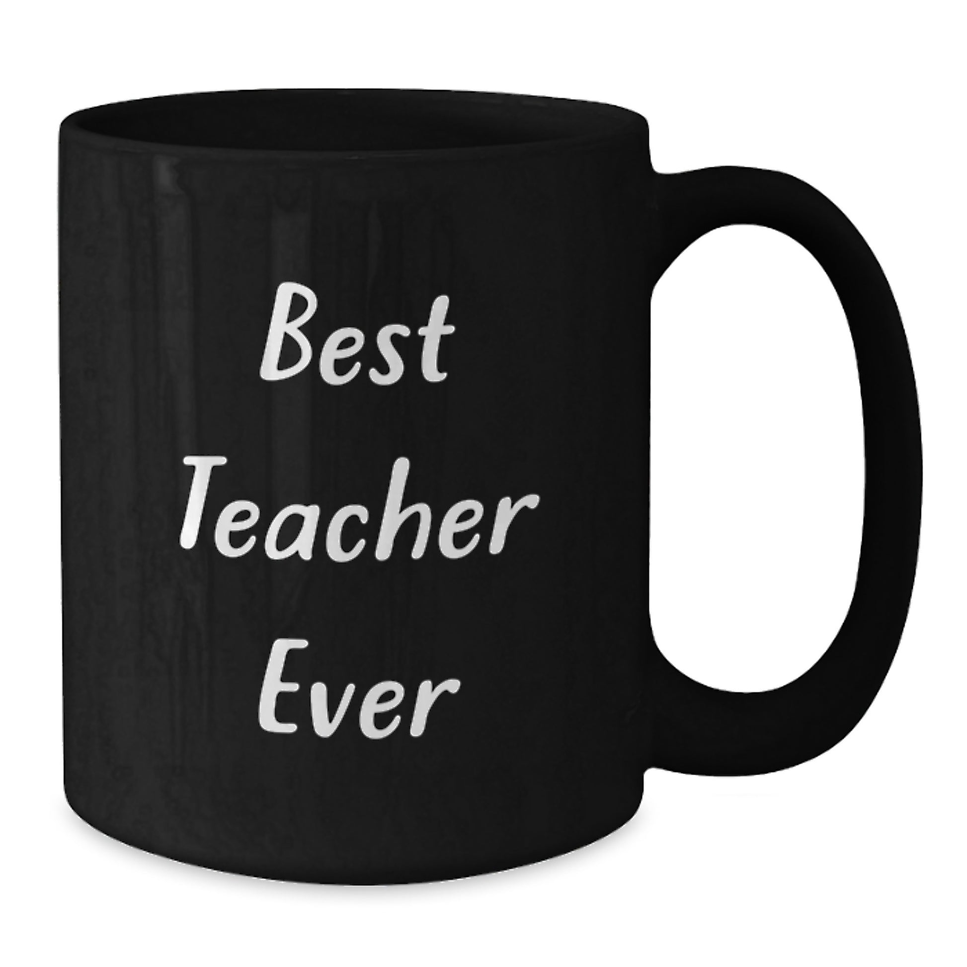 Funny Teacher Gifts from Family - Best Teacher Ever Black Coffee Mug for Christmas Unique Presents - Additional