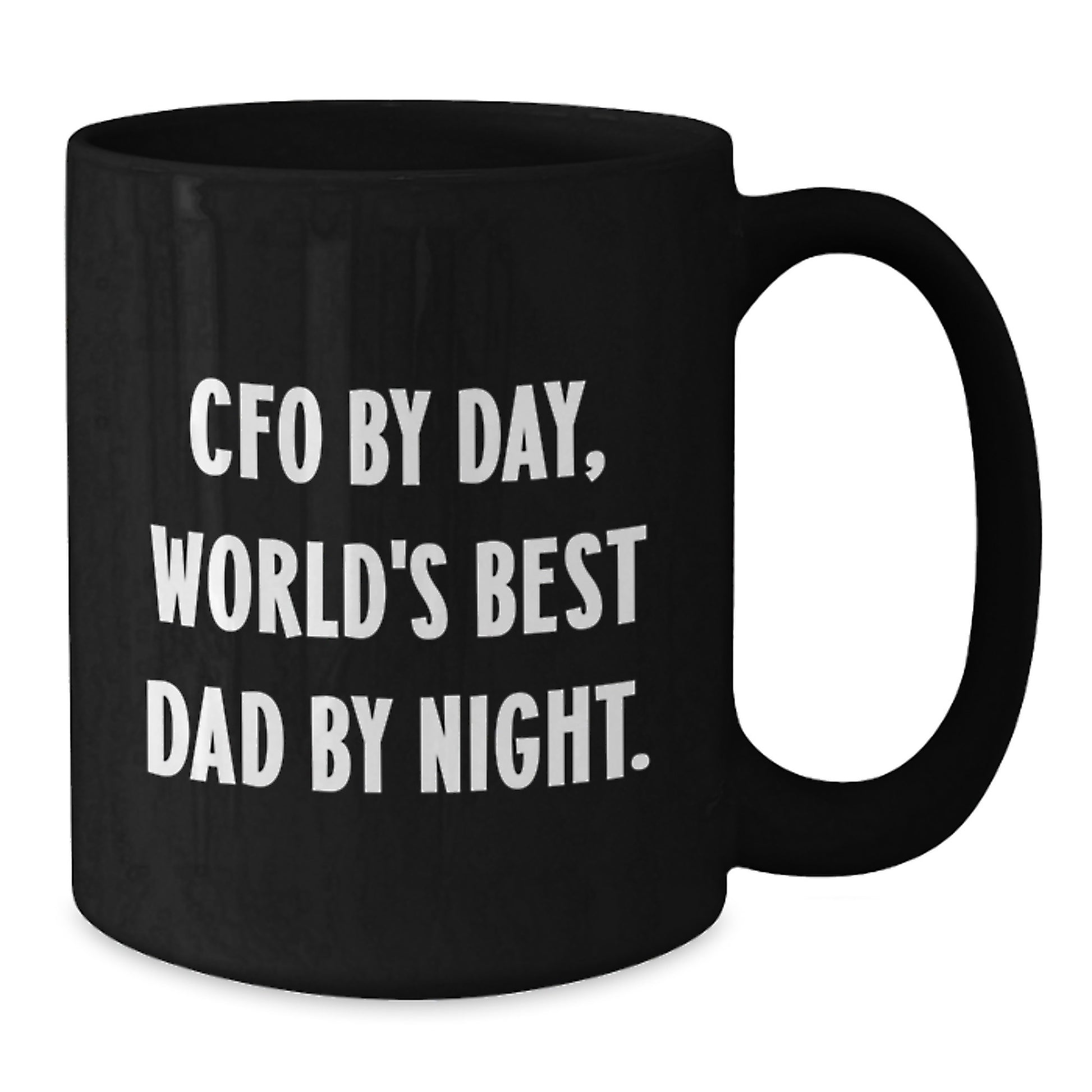 Funny CFO Gifts from Men to World's Best Dad, Black Coffee Mug for Father's Day Unique Ideas - Additional