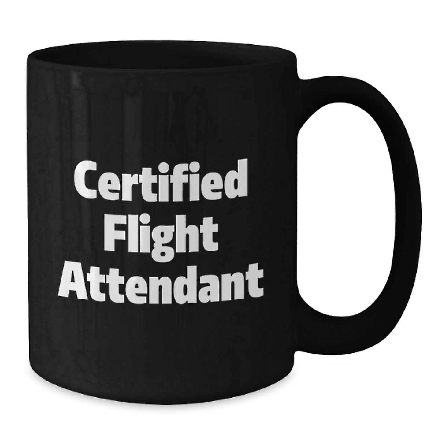 Funny Flight Attendant Gifts from Friends for Certified Flight Attendants Black Coffee Mugs Christmas Unique Presents, Flight Attendant Humor, Funny Black Coffee Mug, Gift for Flight Attendant - Additional