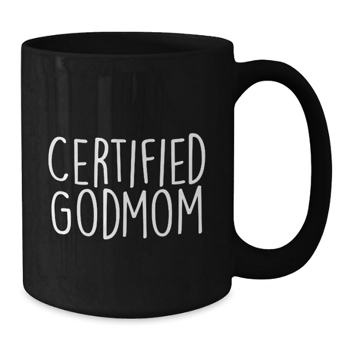 Funny Certified Godmom Gifts from Mom to Grad, Unique Black Coffee Mug for Her - Additional