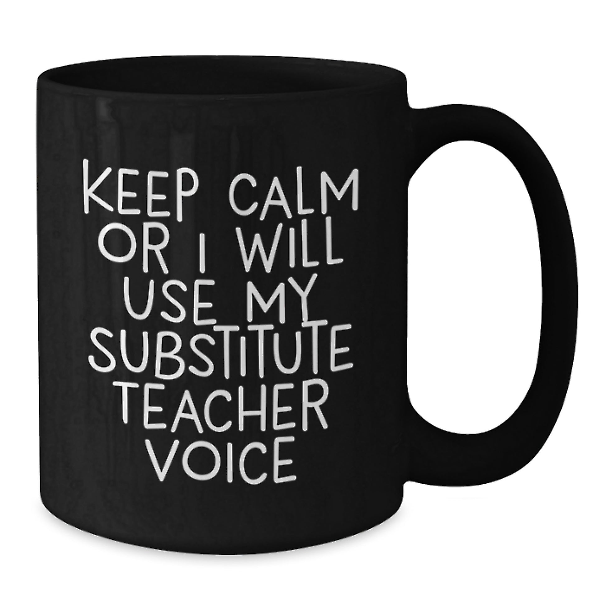 Funny Substitute Teacher Black Coffee Mugs Gifts from Friends for Christmas Unique Presents - Additional