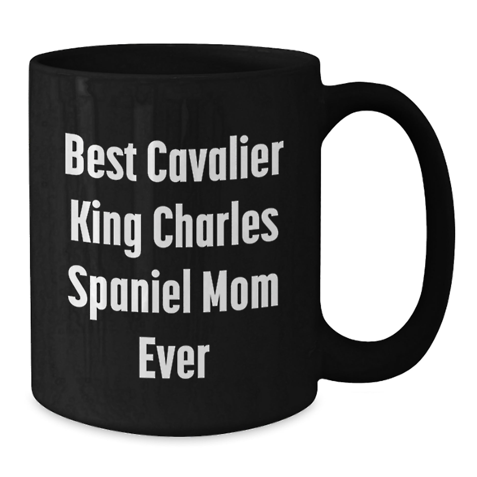 Funny Cavalier King Charles Spaniel Dog Mom Gifts for Birthday Unique Black Coffee Mug from Family - Additional