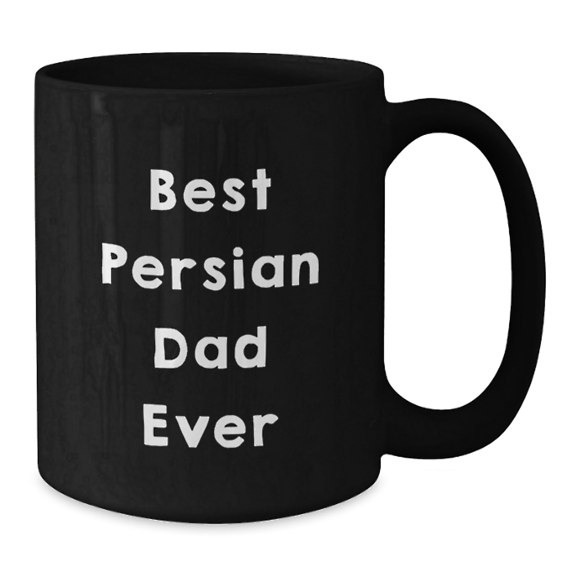 Funny Persian Cat Dad Gift for Birthday, Black Coffee Mug 'Best Persian Dad Ever' - Gifts from Family to Friends, Unique Birthday Unique Gifts - Additional