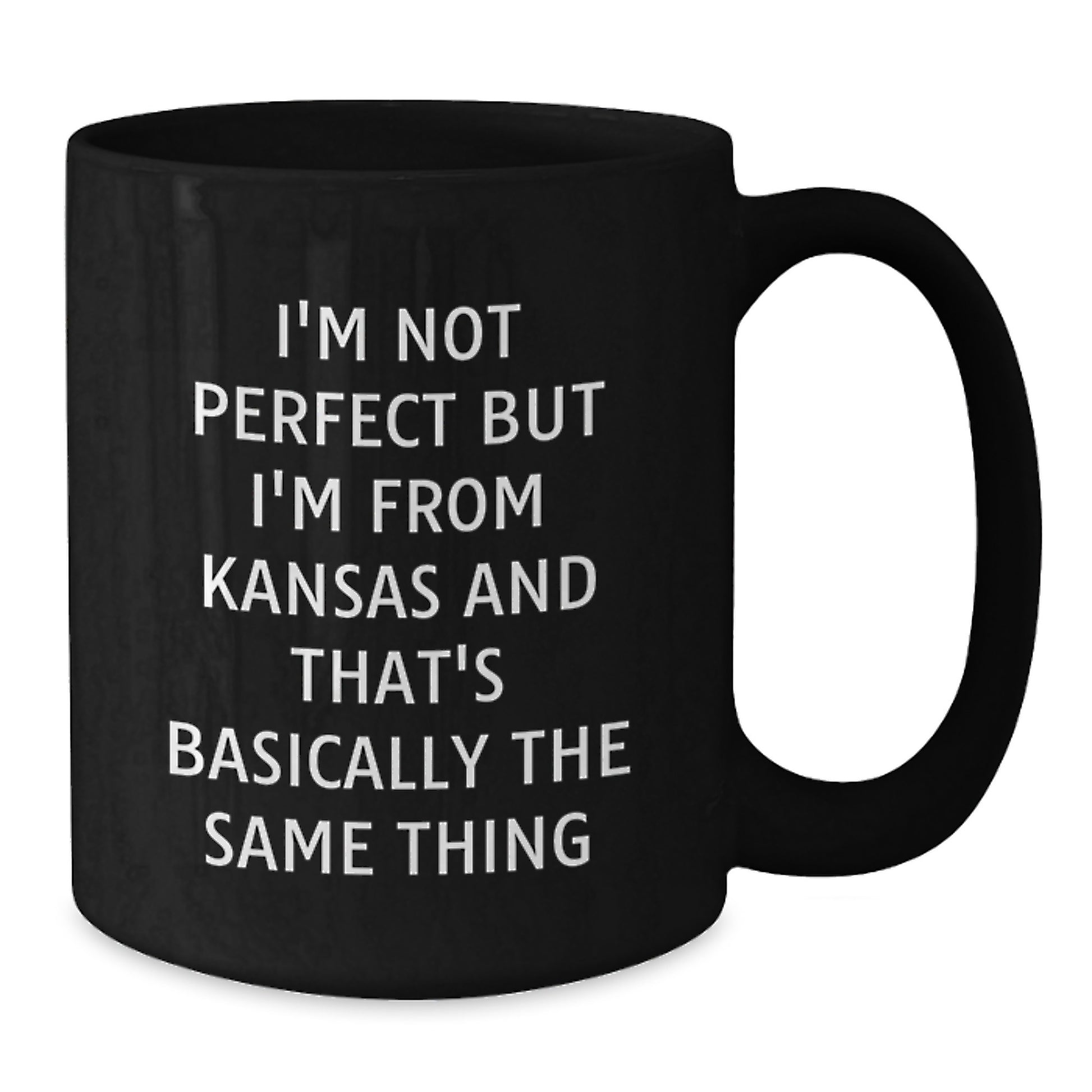 Kansas Black Coffee Mug Funny Gift from Friends for Birthday - Additional