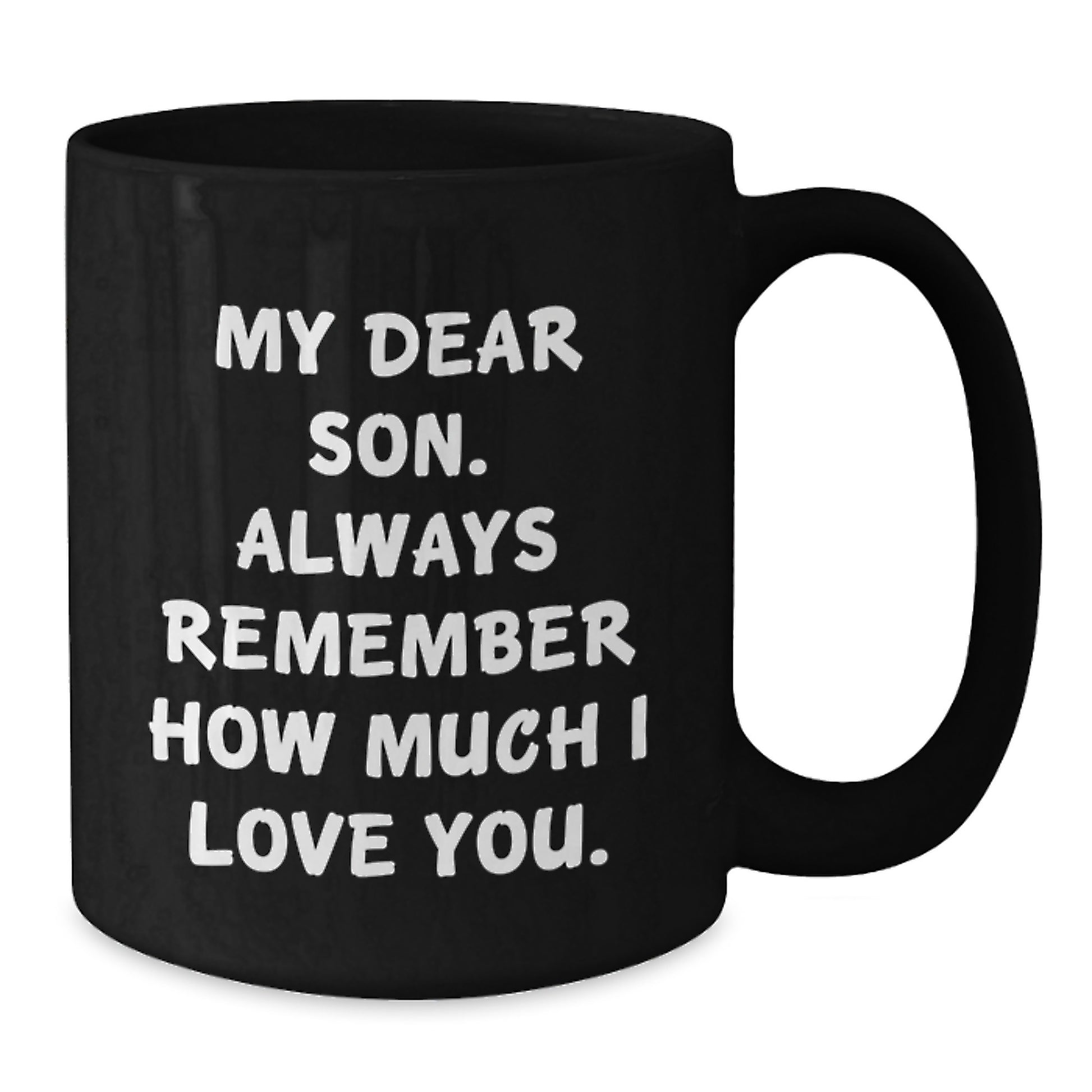 Funny Son Gifts, Inspirational Quote for Men, Black Coffee Mug, Gifts from Mom, Mother's Day Unique Coffee Mugs for Son - Additional