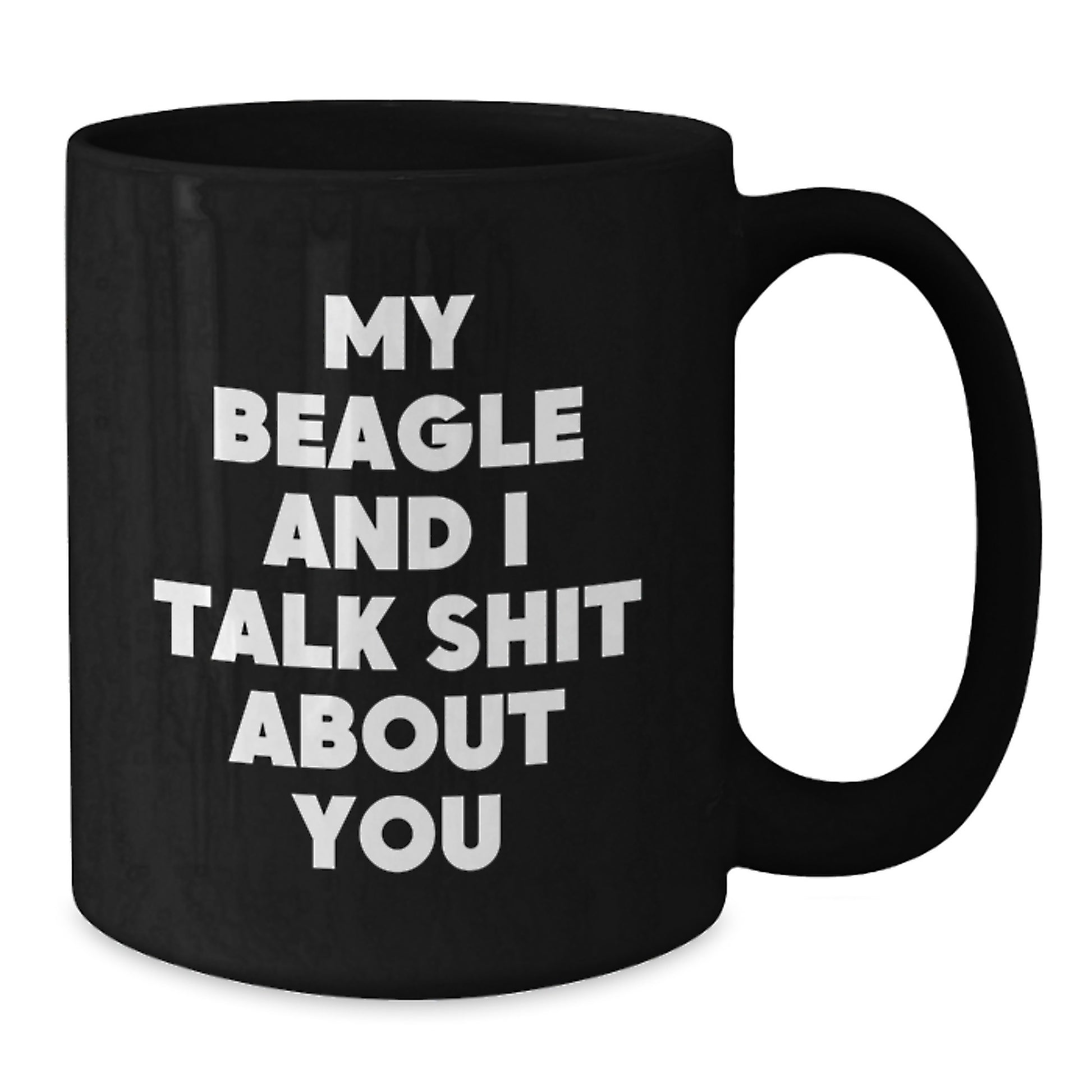 Funny Beagle Dog Black Coffee Mug Gifts for Mom, Unique Mother's Day Present from Daughter, Son, or Beagle Lover Friend - Additional