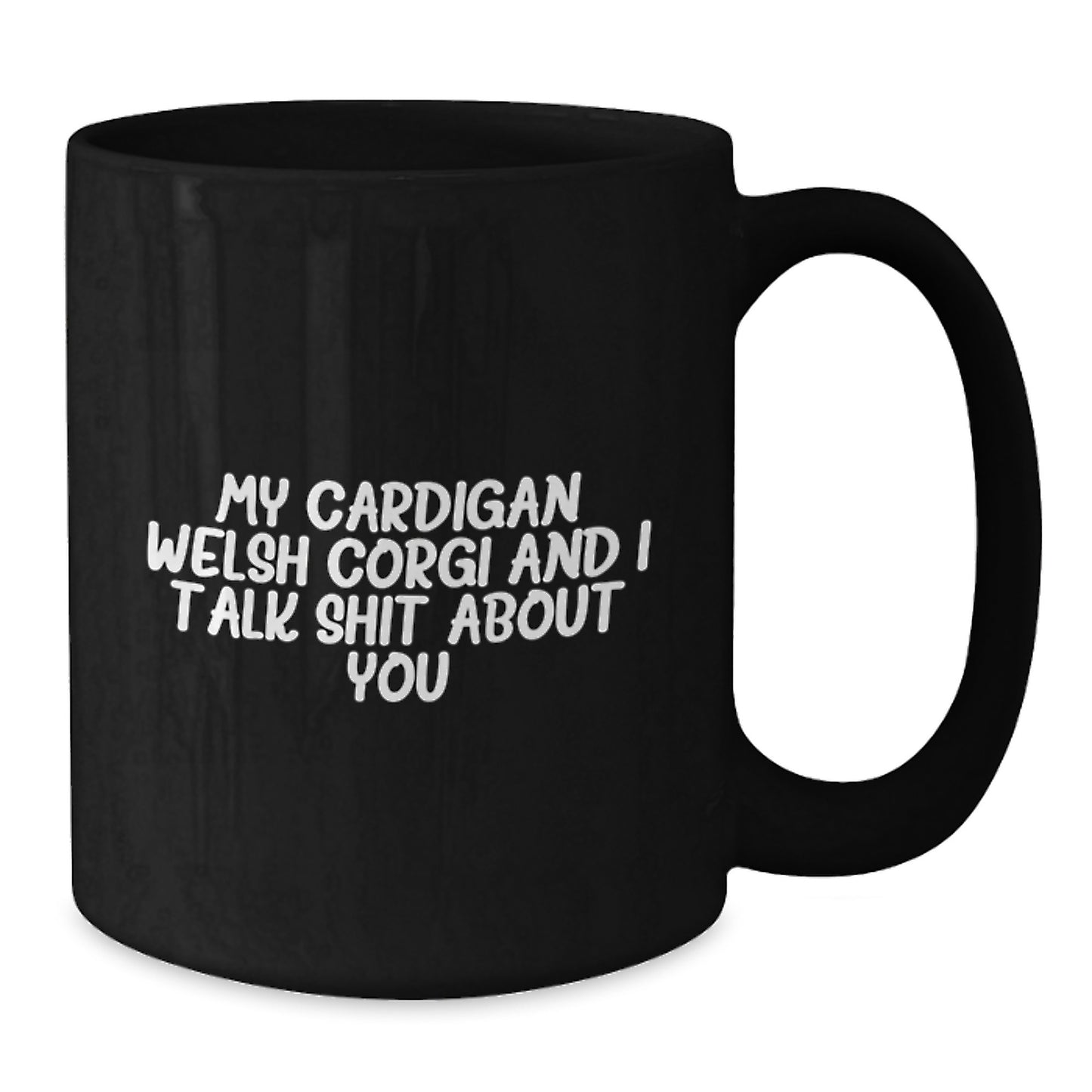 Funny Cardigan Welsh Corgi Dog Black Coffee Mug Gifts from Men for Father's Day - Additional