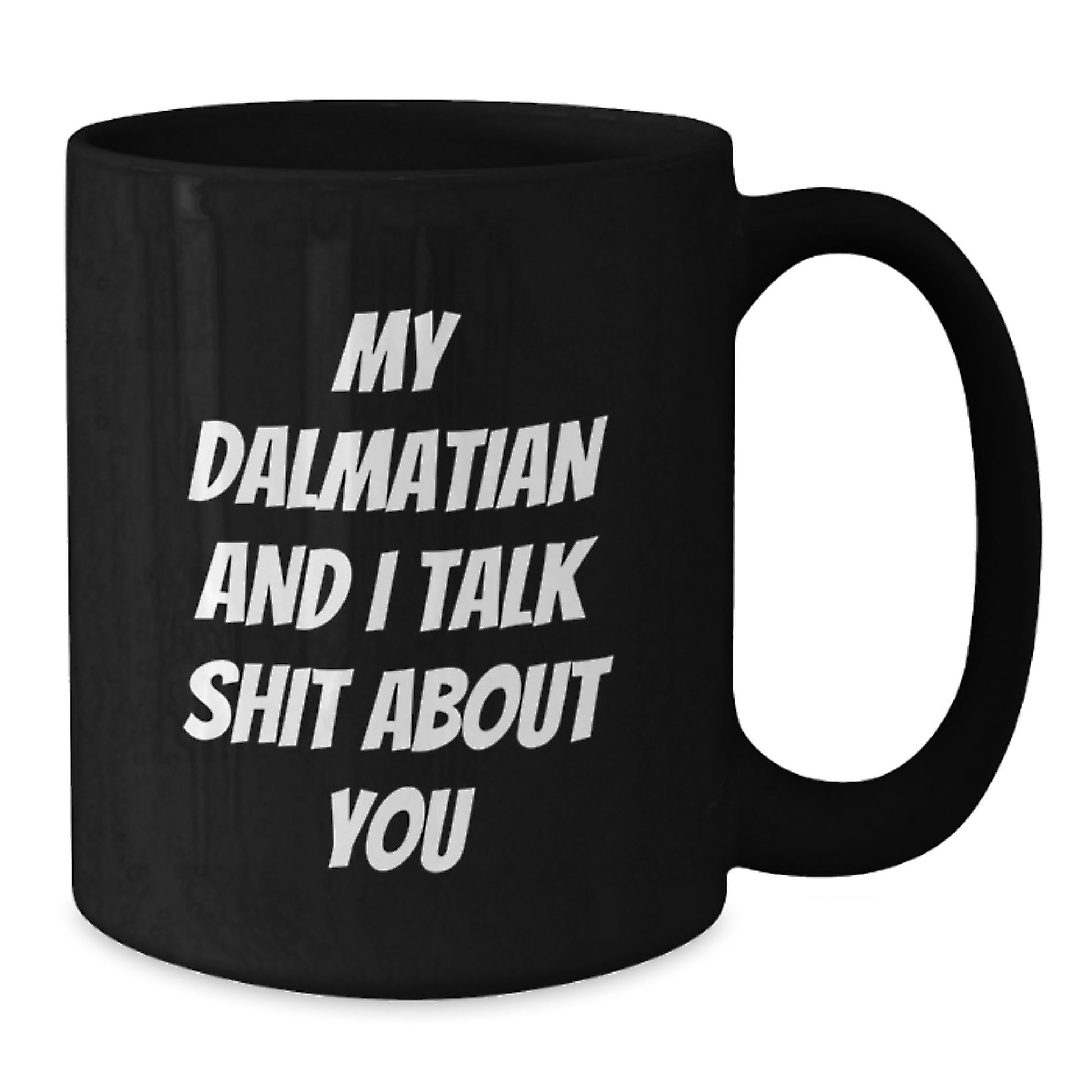 Funny Dalmatian Dog Lover Gift Unique Christmas Mugs Black Coffee Mug for Men Women Friends Family from Husband Wife - Additional