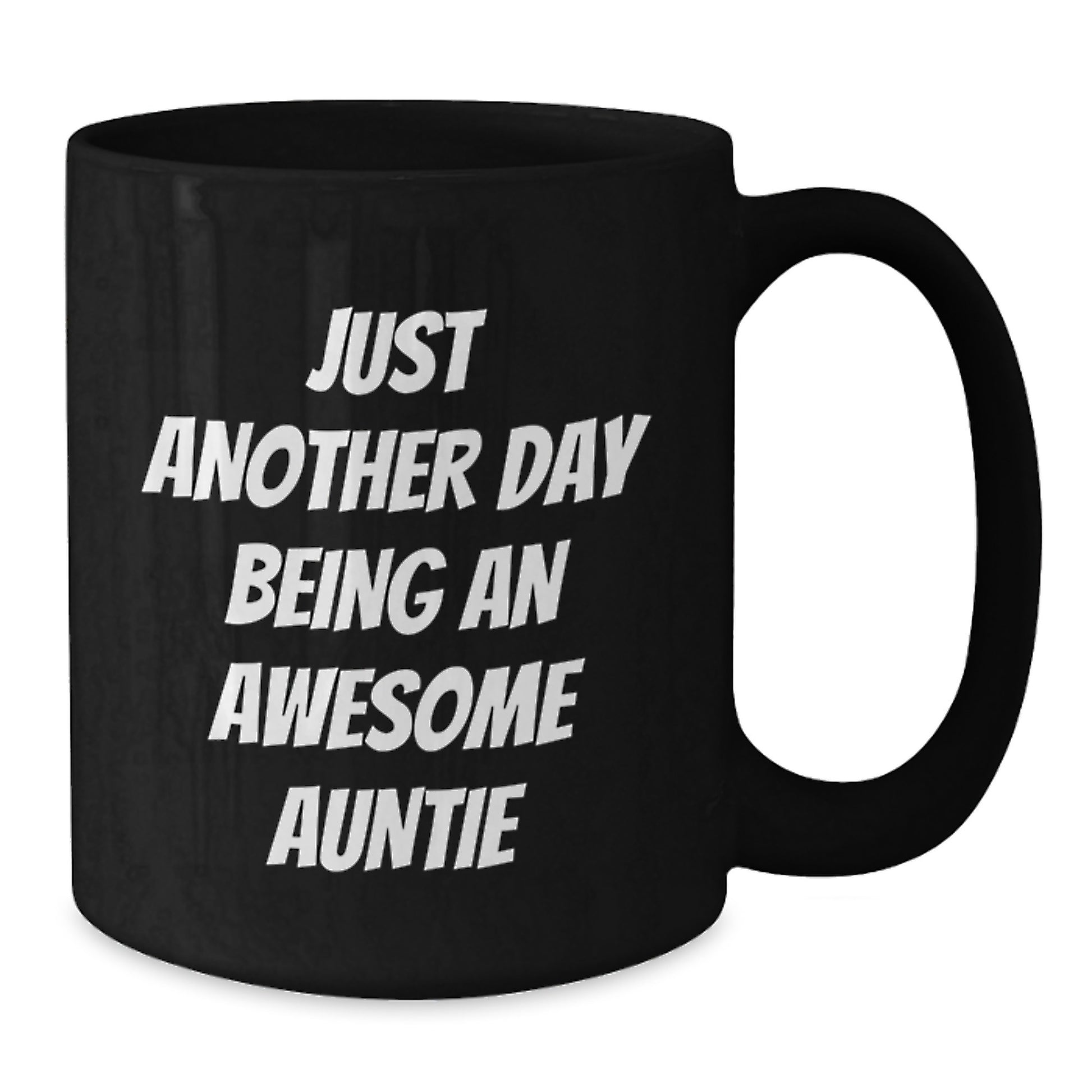 Awesome Auntie Black Coffee Mug, Funny Quote Gifts for Aunties from Family, Graduation Unique Gifts - Additional