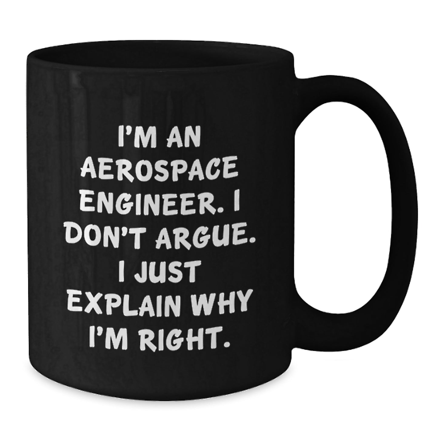 Aerospace Engineer Keepsake Black Coffee Mug for Him Birthday Gift - Additional