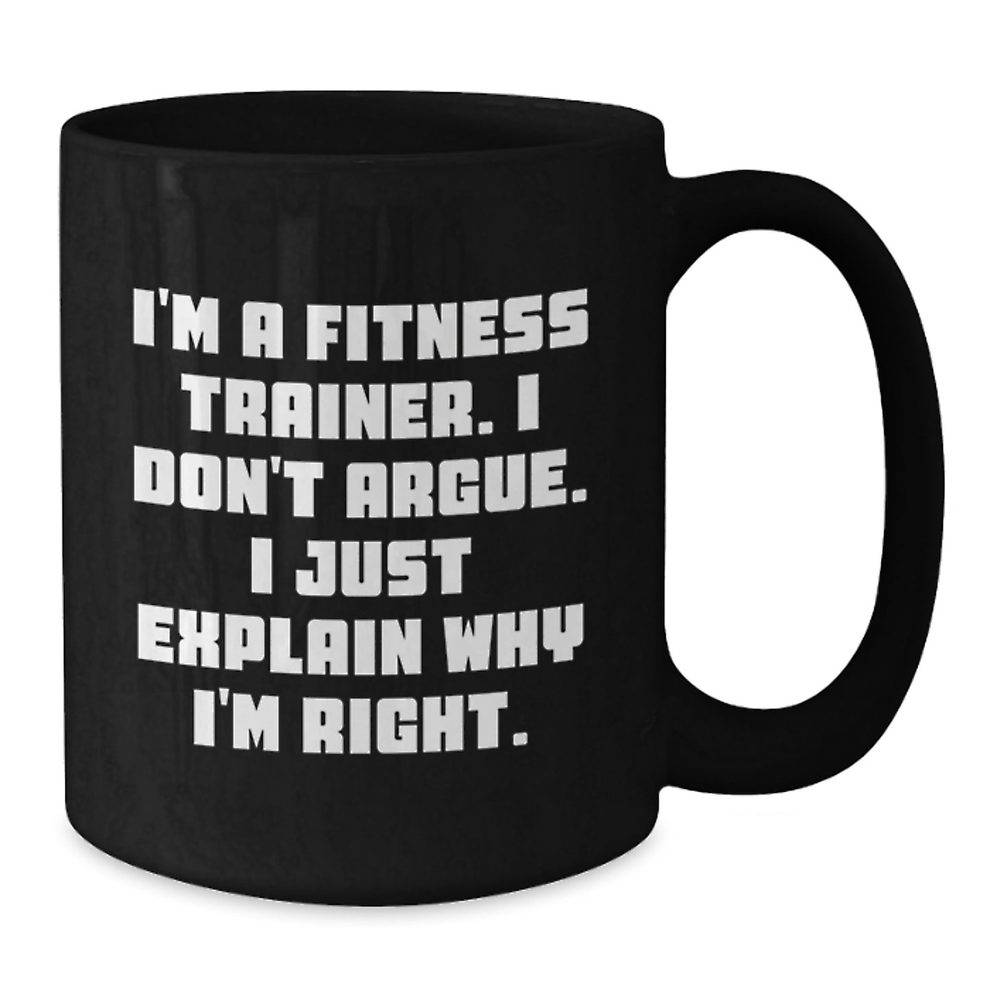 Fitness Trainer Humor Gifts from Family and Friends, Funny Black Coffee Mug for Fitness Trainer, Christmas Unique Gifts for Fitness Trainer - Additional