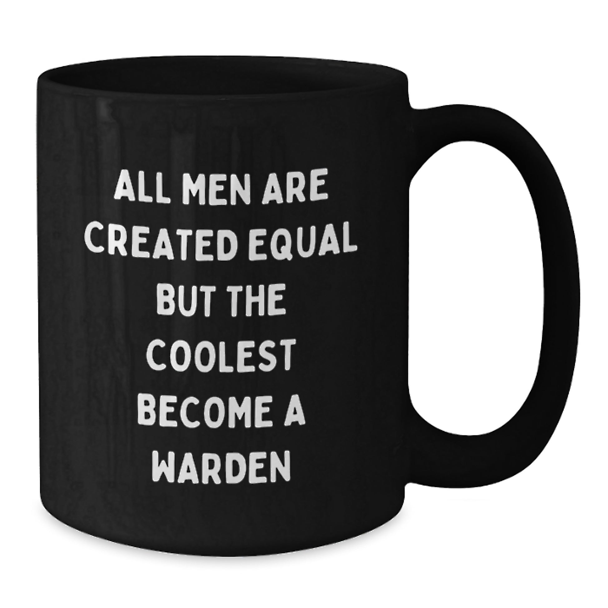 Funny Warden Gifts for Men, Black Coffee Mug, Birthday Unique Gifts from Friends - Additional