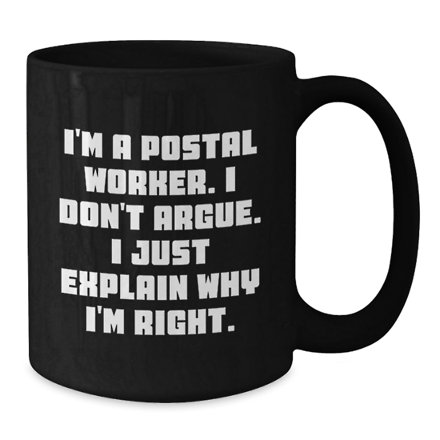 Funny Postal Worker Gifts for Him or Her, Black Coffee Mug, Unique Christmas Memorable Present from Friends or Family - Additional