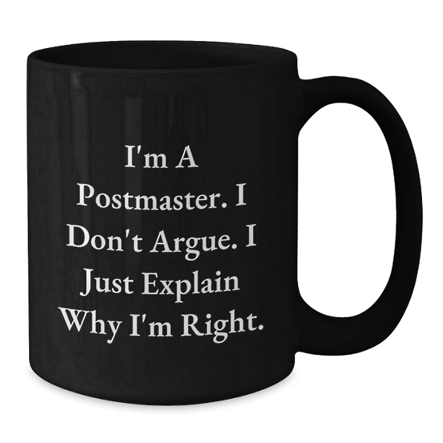 Birthday Gift Postmaster Black Coffee Mug for Her Present Ceramic - Additional