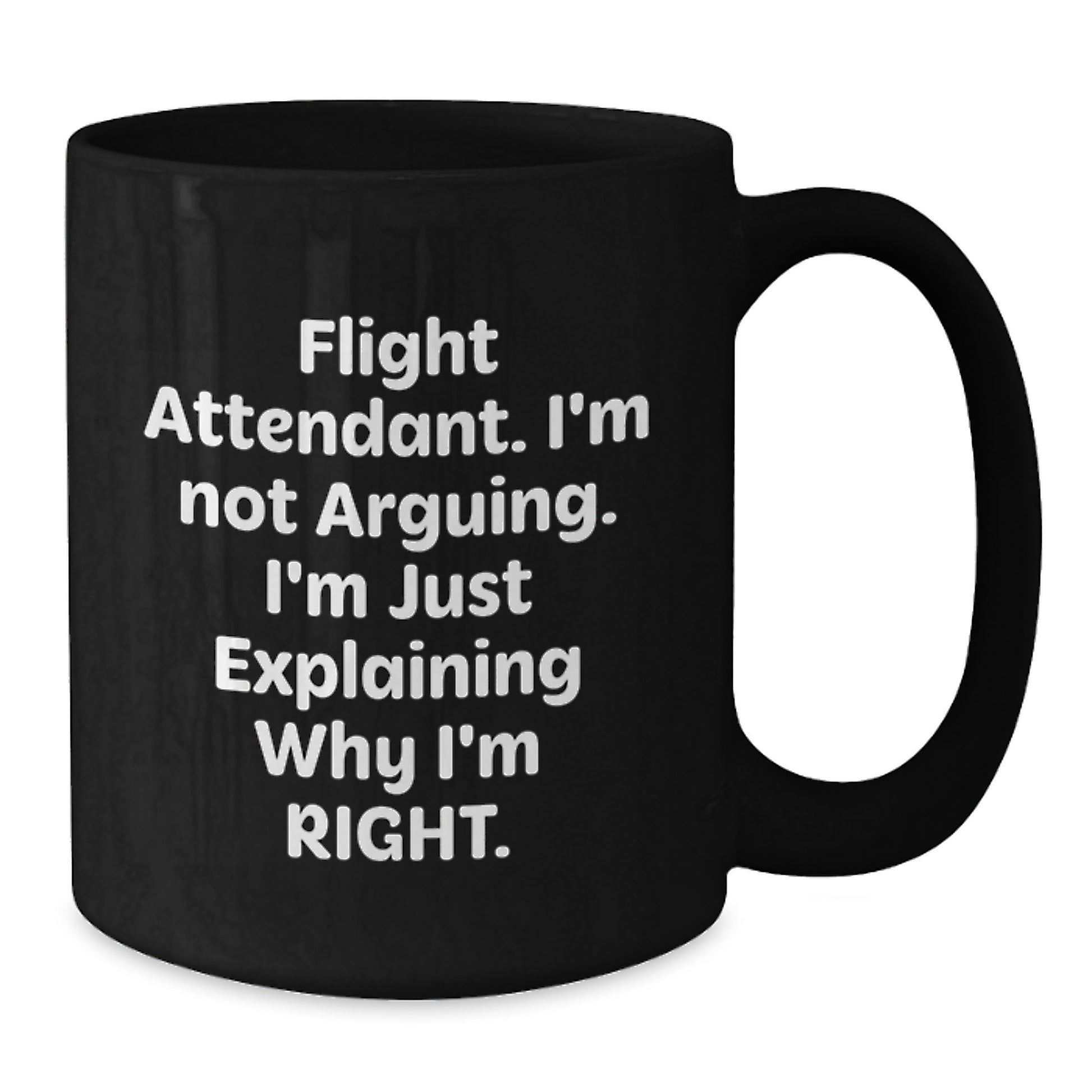 Flight Attendant Gifts, Funny Quote, Black Coffee Mug, Graduation Unique Gifts from Friends, Gifts for Flight Attendants - Additional