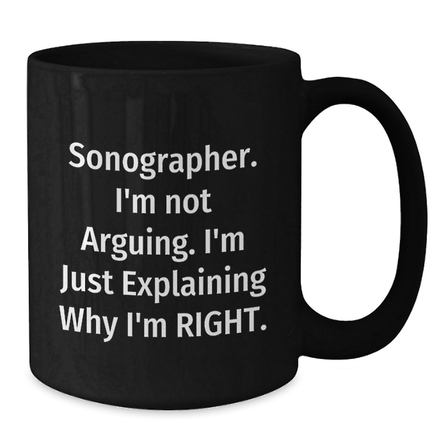 Funny Sonographer Gifts for the Win, Black Coffee Mug, Graduation Unique Gifts from Friends to Sonographer - Additional