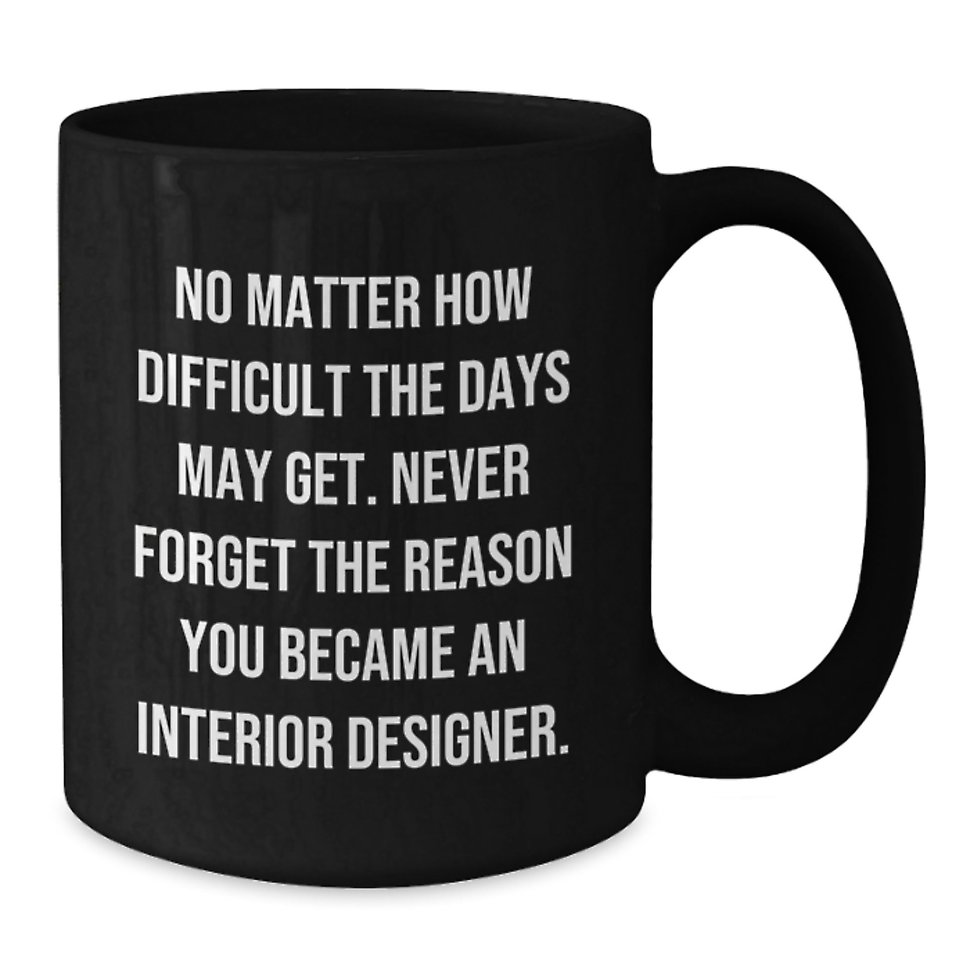 Inspirational Gifts from Family to Interior Designer Friends, Unique Graduation Unique Gifts, Black Coffee Mug - Never Forget The Reason You Became - Funny Quote - Additional