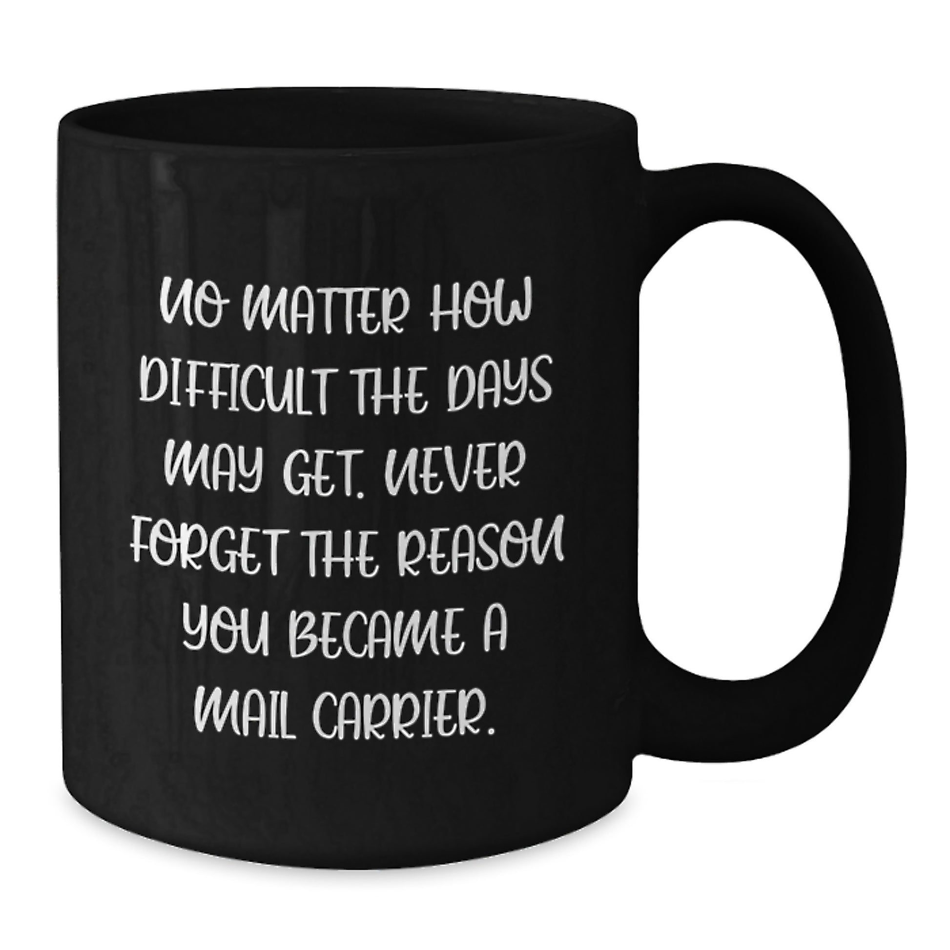Inspirational Mail Carrier Gifts for Mail Carrier from Family Friends - Black Coffee Mug - Never Forget The Reason You Became A Mail Carrier - Additional