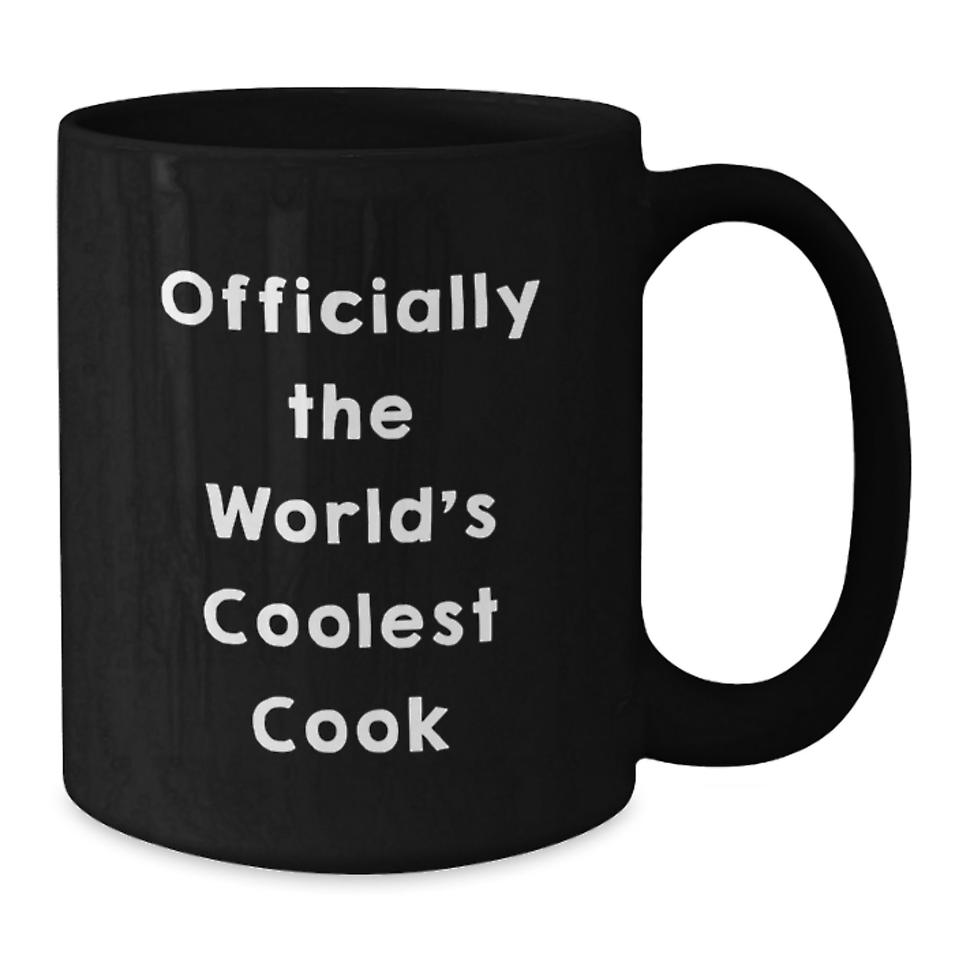 Funny Graduation Unique Gifts for Cooks, Officially The World's Coolest Cook Black Coffee Mug, Best Black Coffee Mug for Men, Women or Friends - Additional