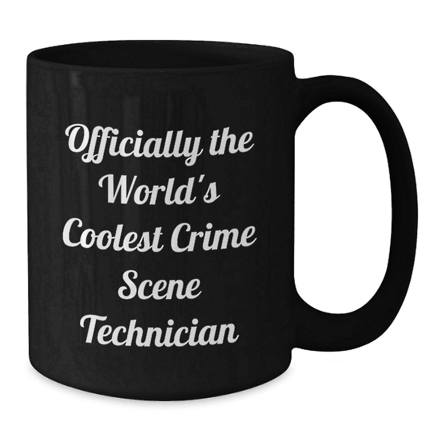 Funny Crime Scene Technician Gifts from Friends for Men - Officially The World's Coolest Crime Scene Technician Black Coffee Mug - Additional