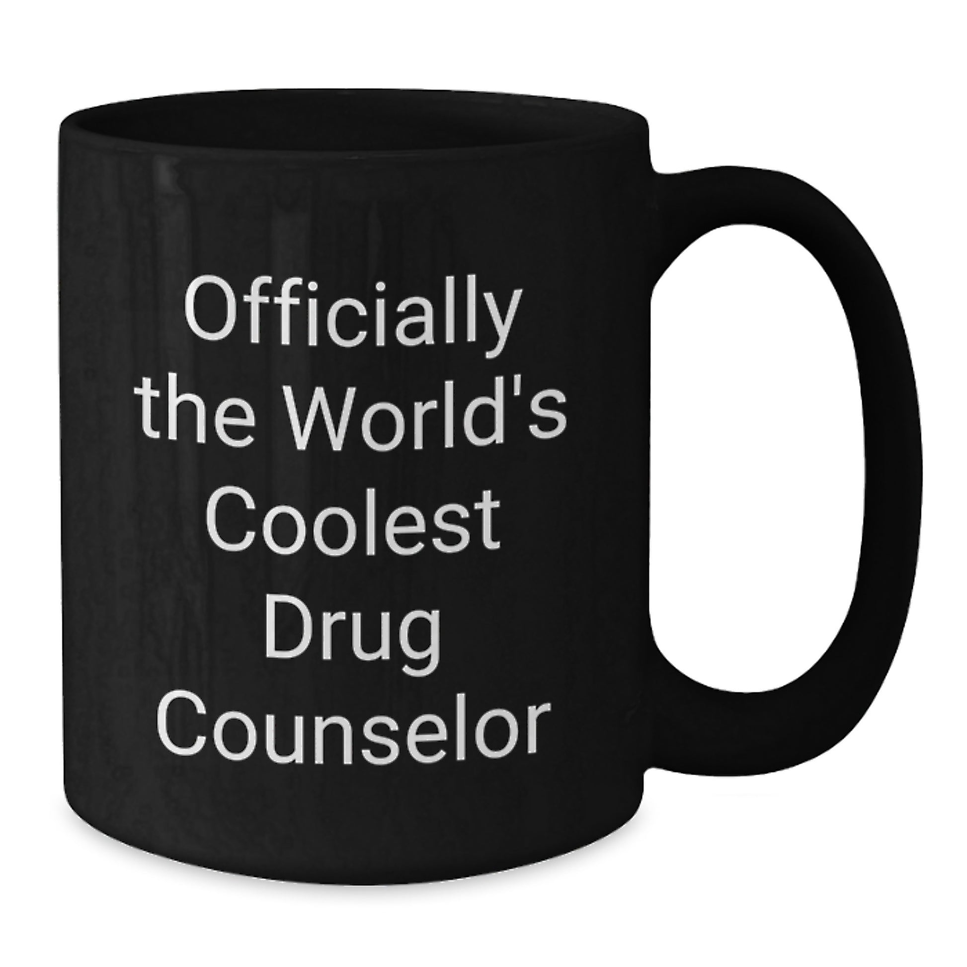 Drug Counselor Keepsake Black Coffee Mug Birthday Gift for Him - Additional