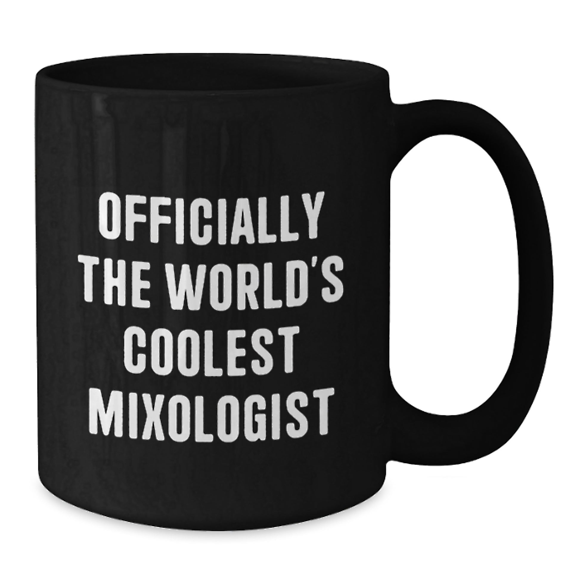 Funny 'Officially The World's Coolest Mixologist' Black Coffee Mug Gifts from Friends and Family for Graduation Unique Gifts - Additional