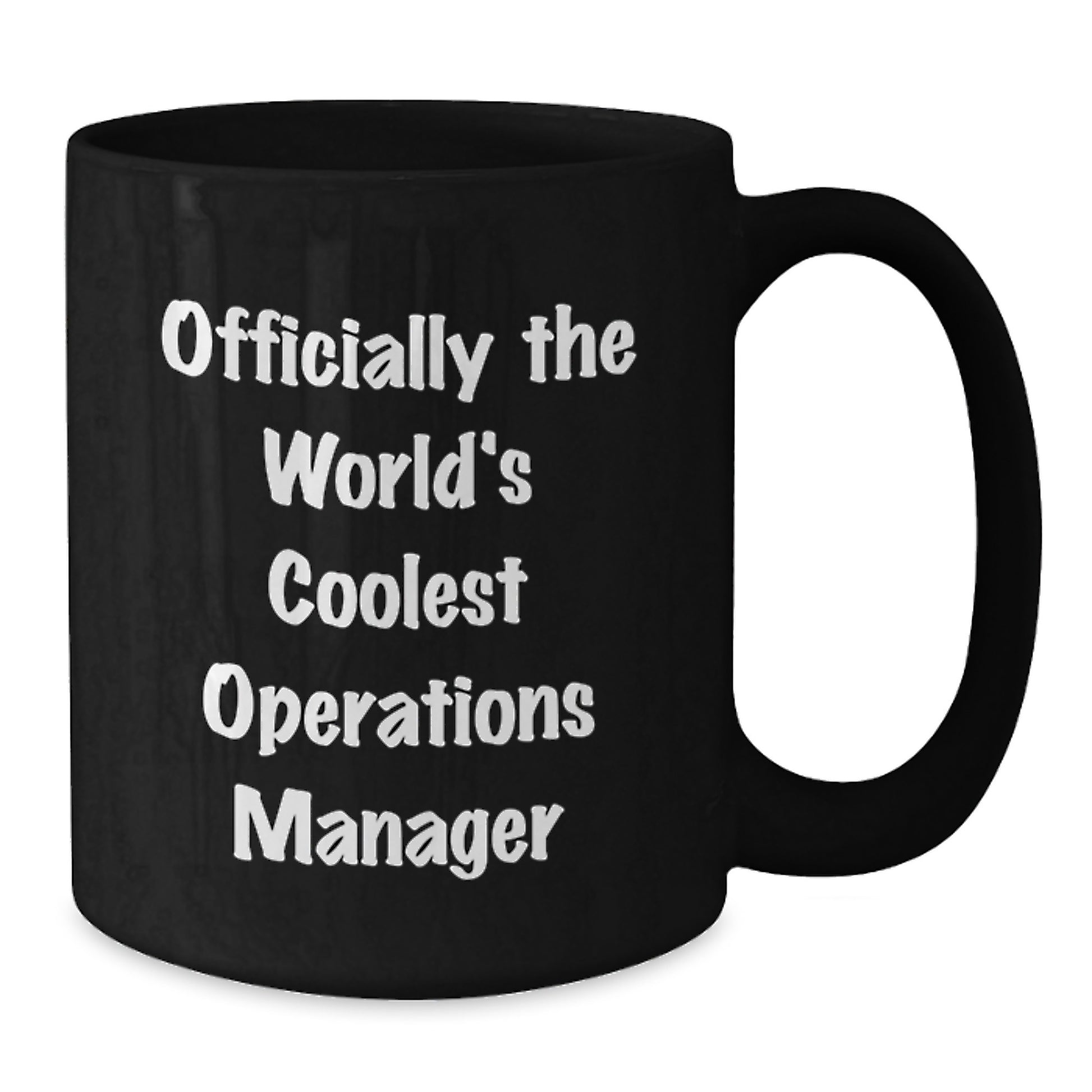 Gifts from Coworkers to Operations Manager - Funny Quote Black Coffee Mug, Officially The World's Coolest Operations Manager Christmas Unique Gifts - Additional
