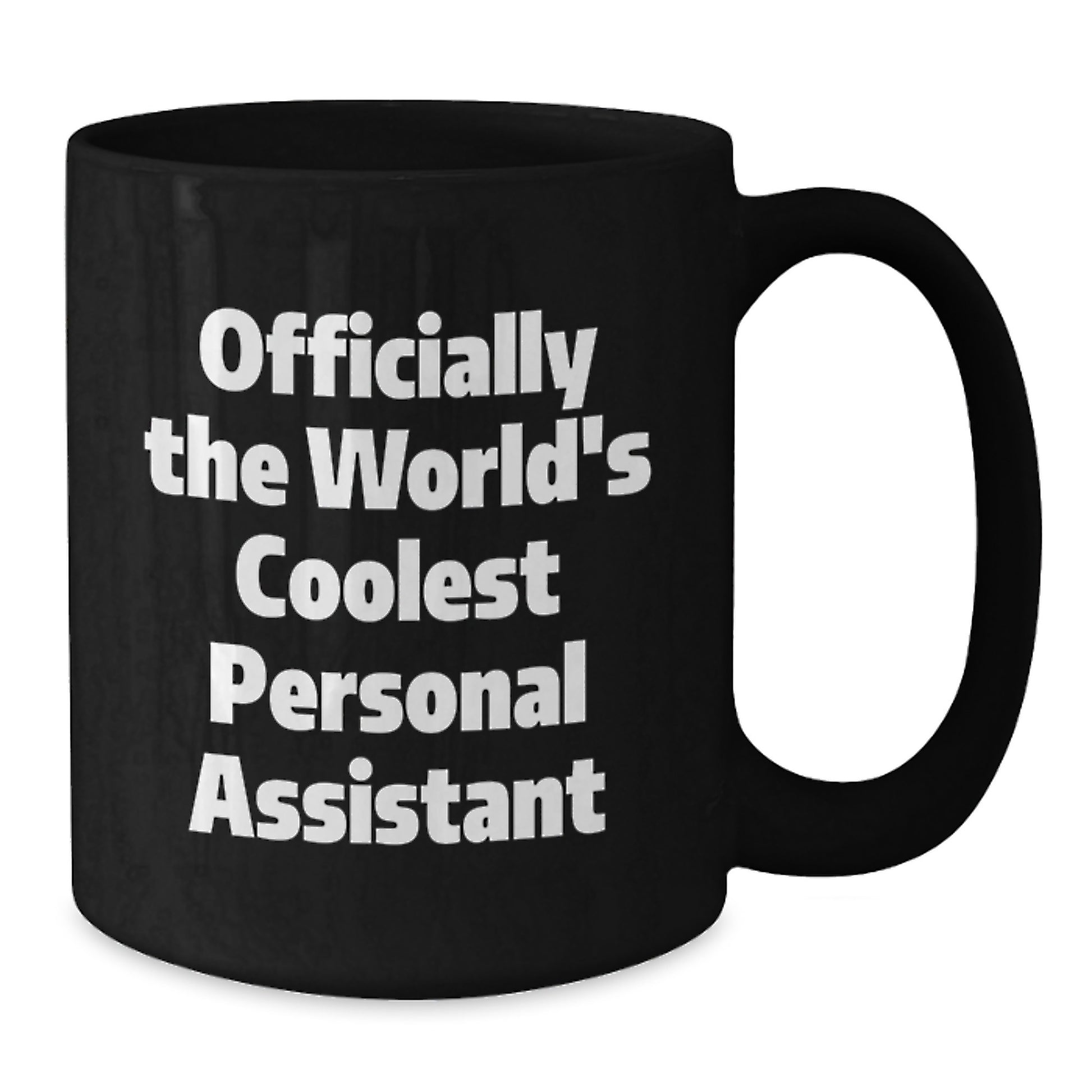 Funny Personal Assistant Gifts for Personal Assistant Men from Friends, Officially The World's Coolest Personal Assistant Black Coffee Mug, Christmas Unique Gifts for Personal Assistant Men - Additional