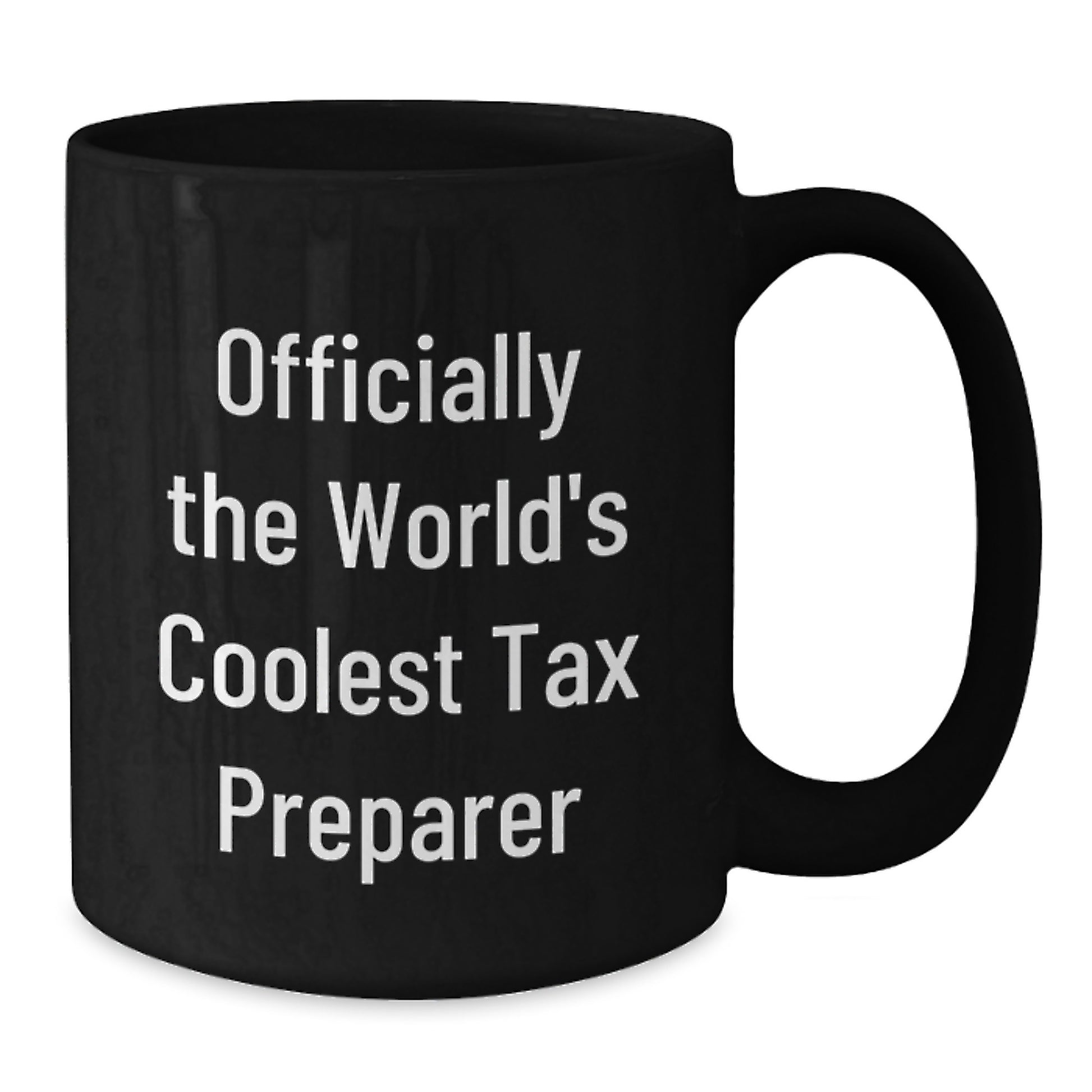 Tax Preparer Gifts for Graduation, Funny Black Coffee Mug, 'Officially The World's Coolest Tax Preparer' - Gifts from Friends to Coworkers - Additional