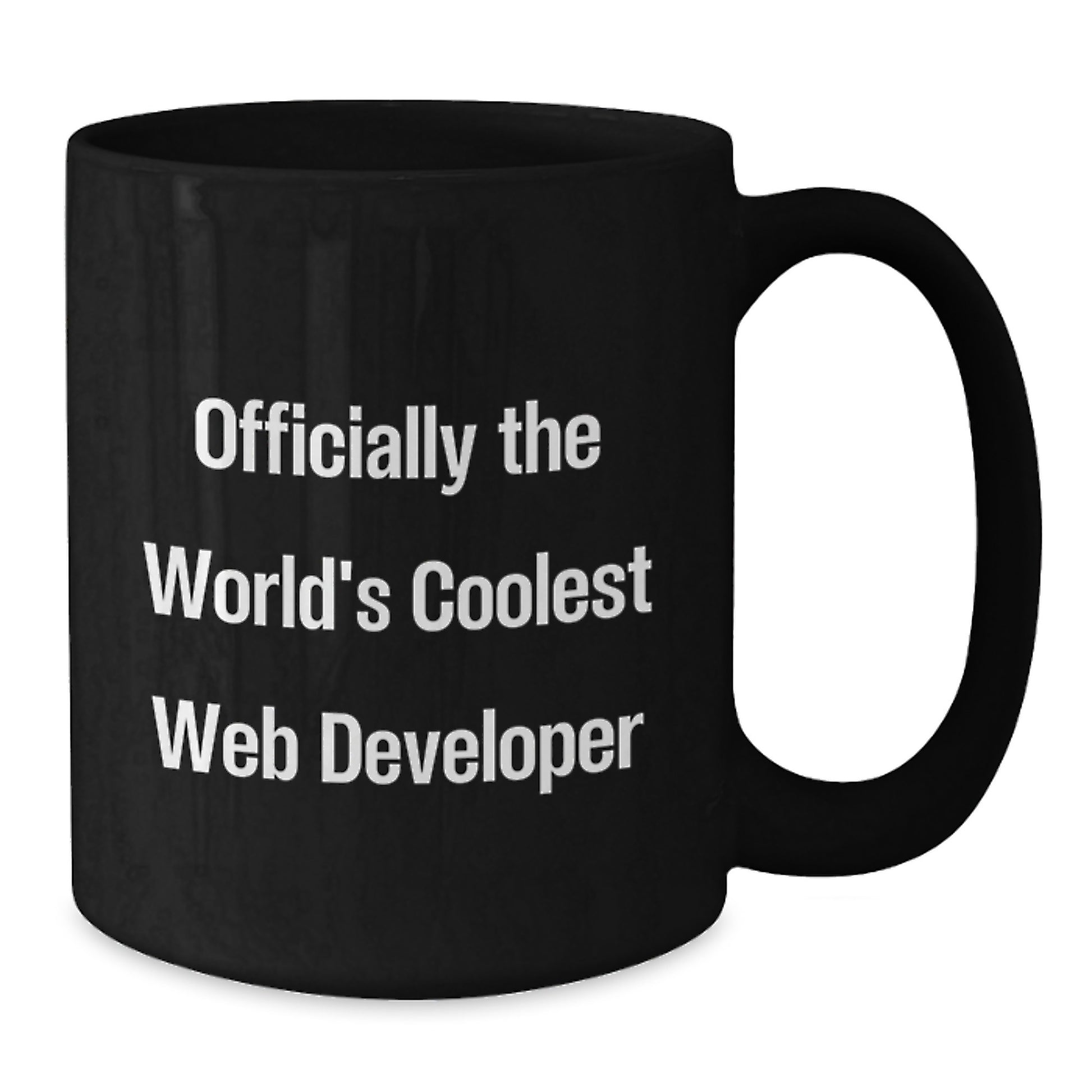 Funny Web Developer Gifts for Men Friends - Officially The World's Coolest Web Developer Black Coffee Mug - Additional