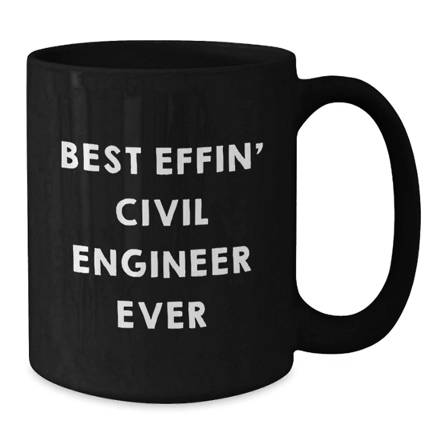 Funny Civil Engineer Black Coffee Mug, Best Effin Gifts for Civil Engineers from Friends, Birthday Unique Mugs for Men - Additional