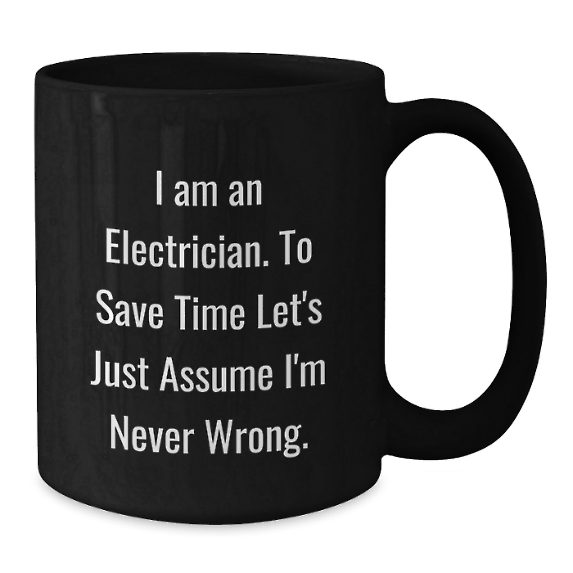 Electrician Keepsake Black Coffee Mug for Him Birthday Gift - Additional