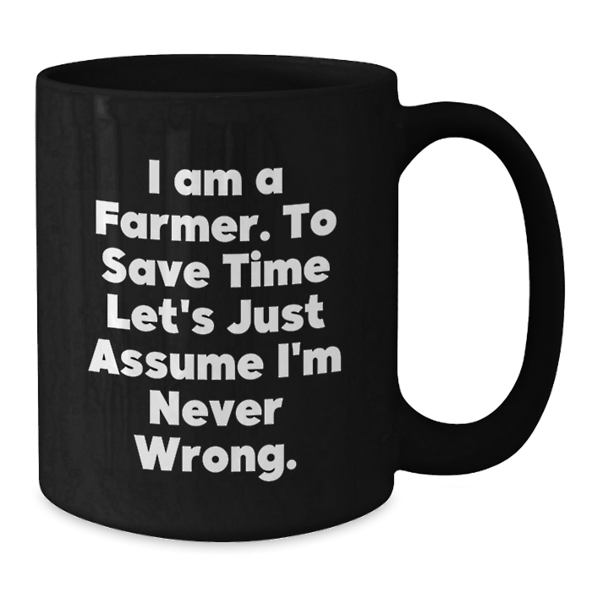 For Him Keepsake Farmer Premium Black Coffee Mug 11oz Birthday Gift - Additional