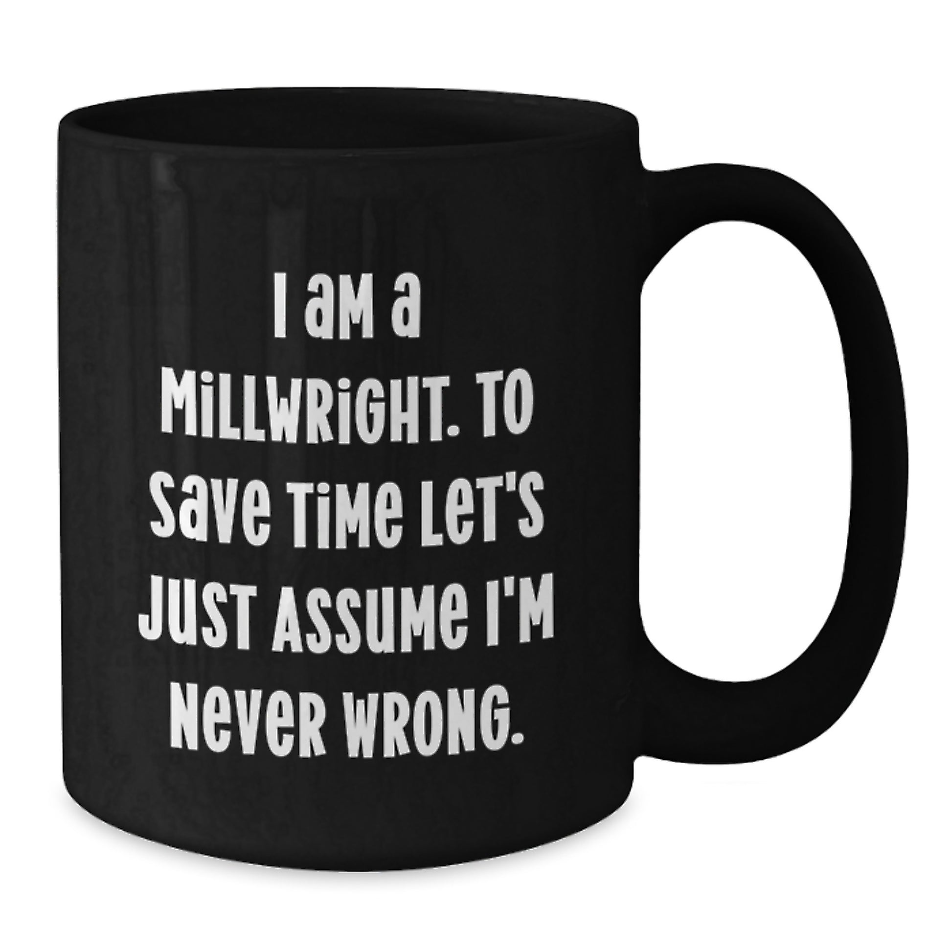 For Him Keepsake Millwright Black Coffee Mug Birthday Gift - Additional