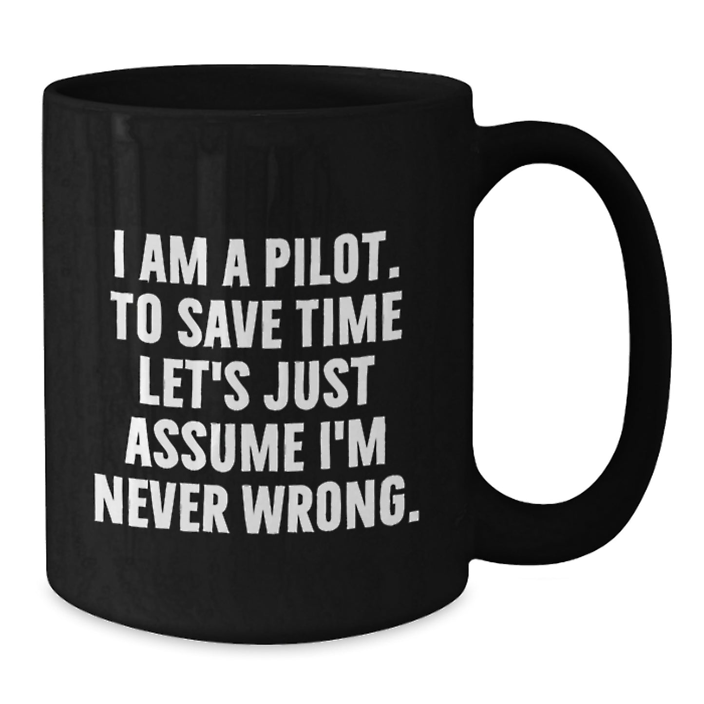 Pilot Black Coffee Mug Ceramic Keepsake Birthday Gift for Him - Additional