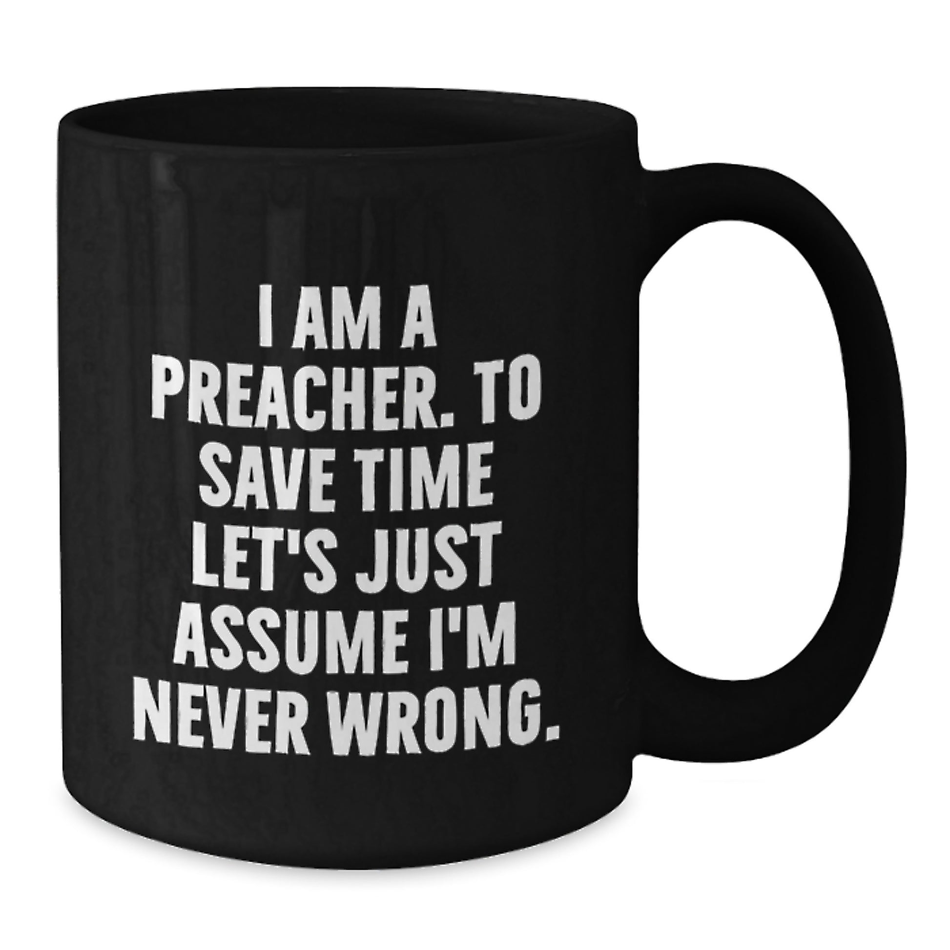 Preacher Keepsake Black Coffee Mug for Him Birthday Gift - Additional