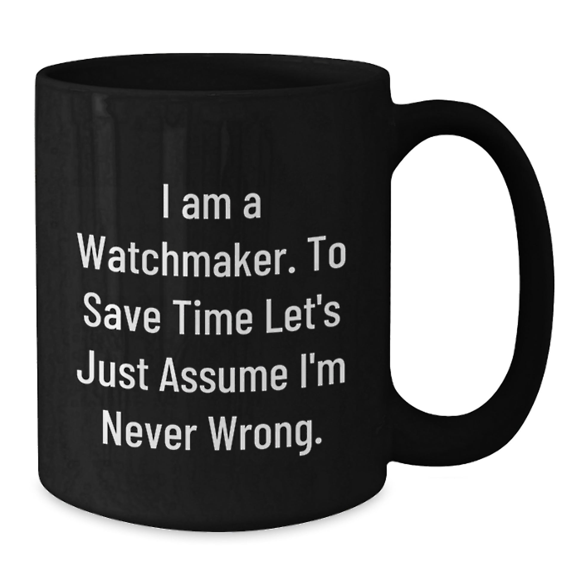 Watchmaker Keepsake Premium Black Coffee Mug for Him Birthday Gift - Additional