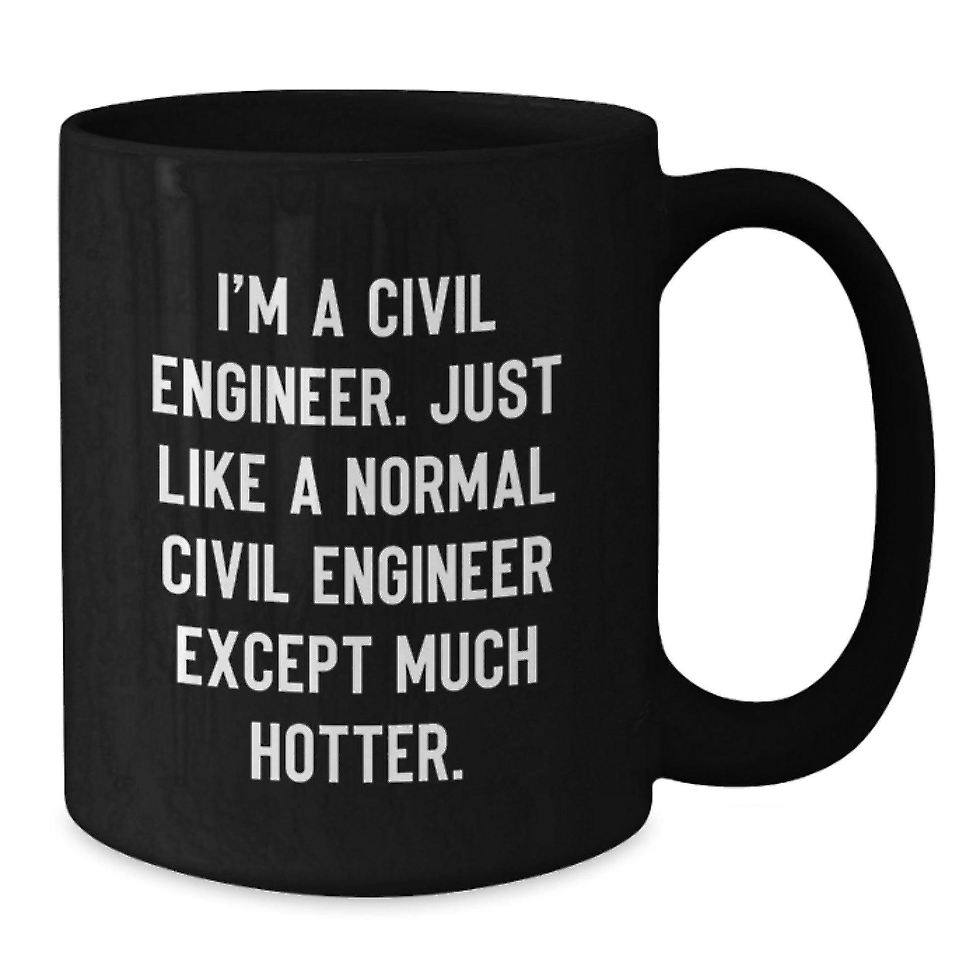 Funny Civil Engineer Gifts for Men - Civil Engineer Black Coffee Mug, 'I'm A Civil Engineer' Quote, Birthday Unique Presents from Friends - Additional