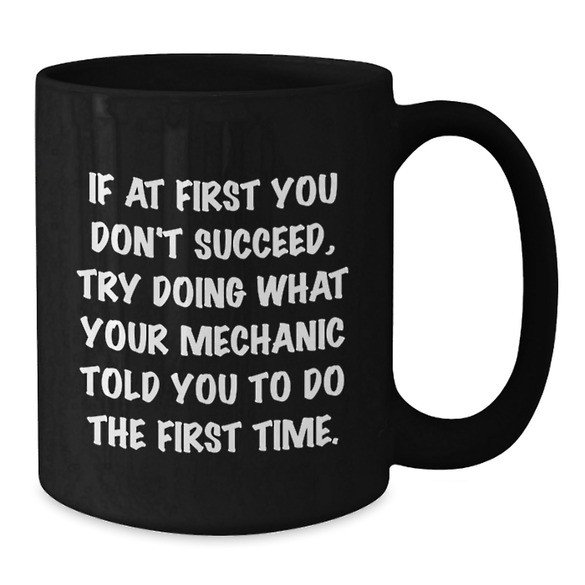 Mechanic Keepsake Black Coffee Mug for Him Birthday Gift 11oz - Additional