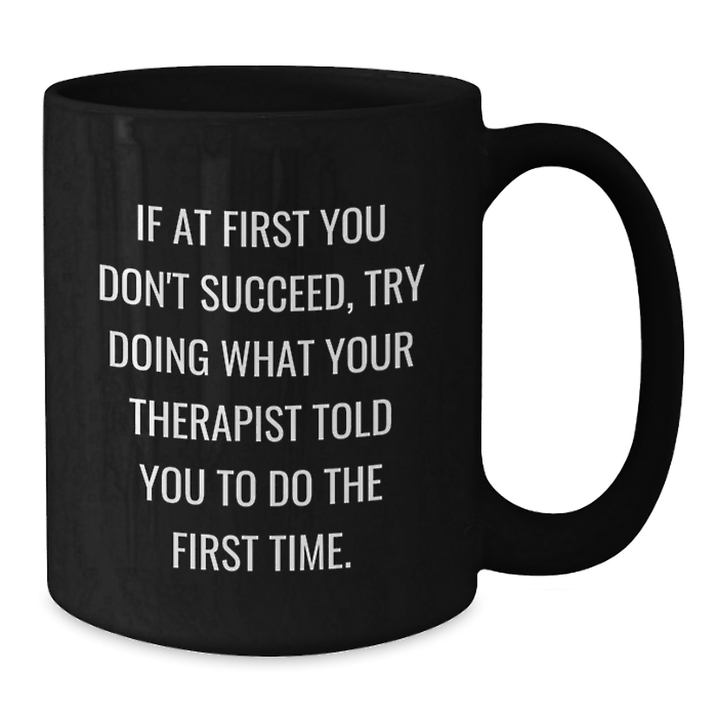 Therapist Keepsake Black Coffee Mug for Him Birthday Gift - Additional