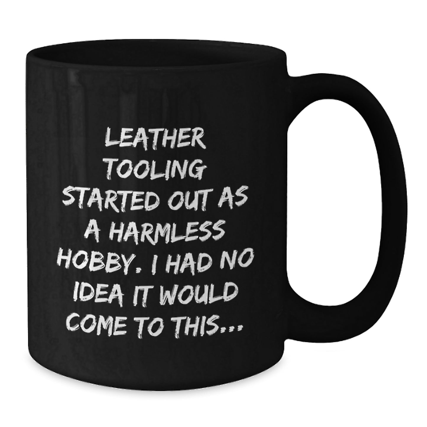 Leather Tooling Keepsake Black Coffee Mug for Him Birthday Gift - Additional