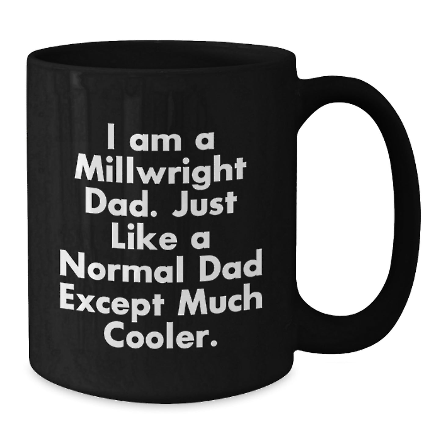 Millwright Keepsake Black Coffee Mug Ceramic for Him Birthday Gift - Additional