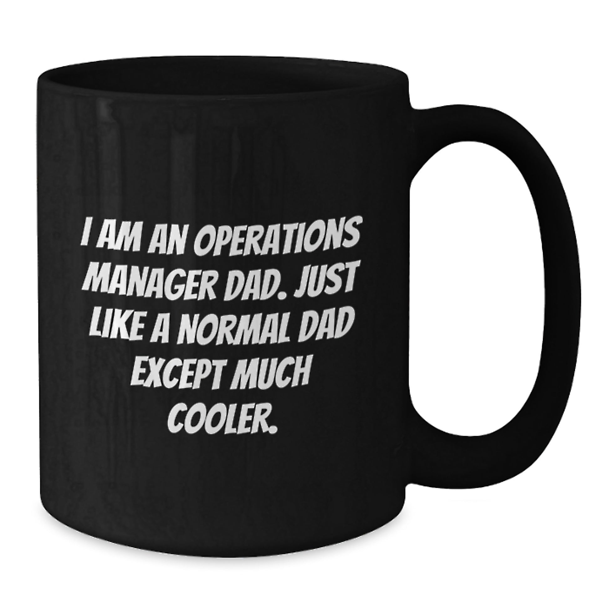 Operations Manager Keepsake Mug for Him Black 11oz Birthday Gift - Additional