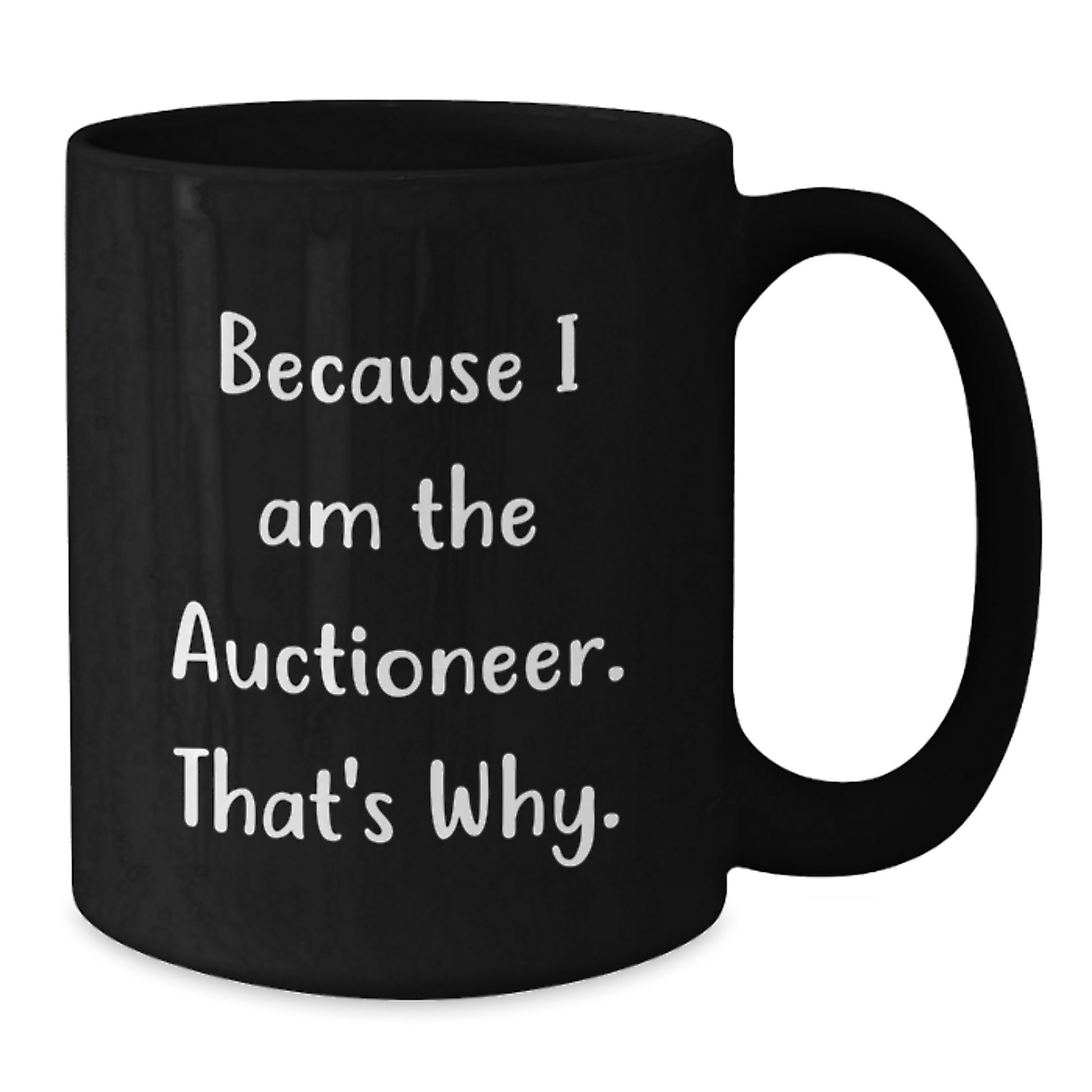 Auctioneer Keepsake Black Coffee Mug for Him Birthday Gift 11oz Ceramic - Additional
