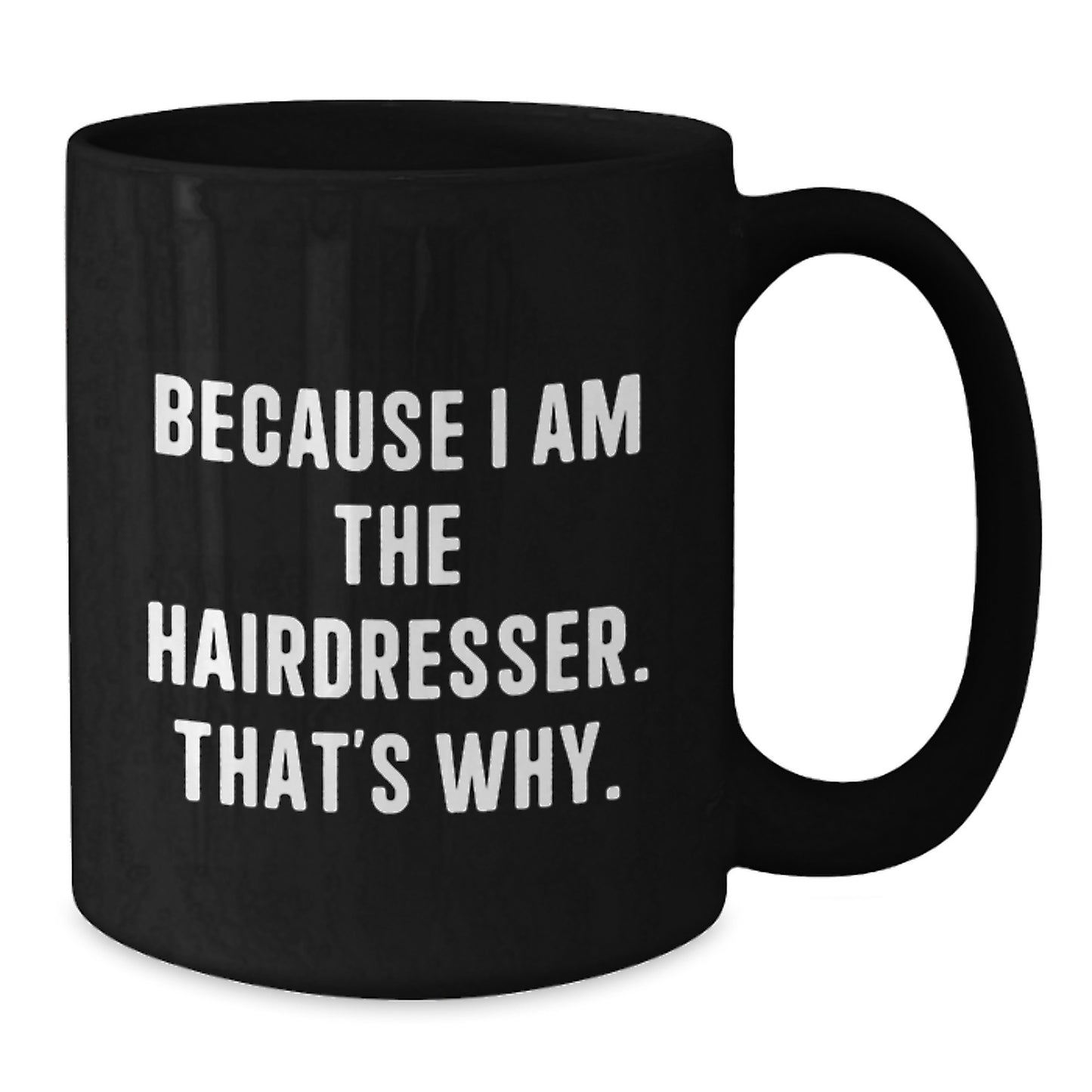 Birthday Gift for Her Hairdresser Black Coffee Mug Surprise Present - Additional