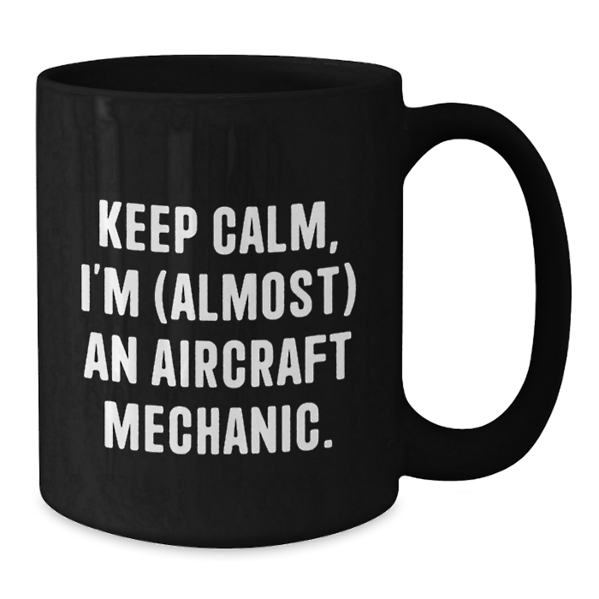 For Him Keepsake Aircraft Mechanic Black Mug – Birthday Gift - Additional