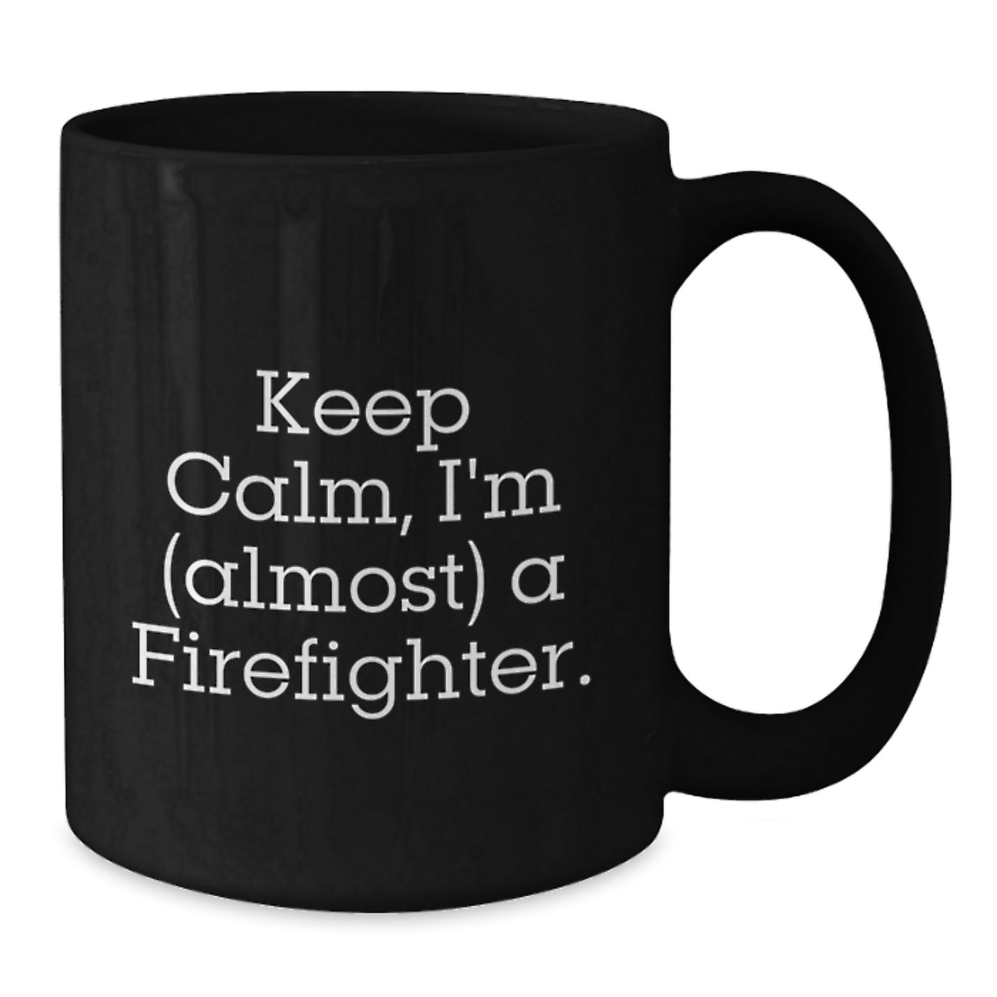 Firefighter Keepsake Ceramic Black Coffee Mug 11oz for Him Birthday Gift - Additional