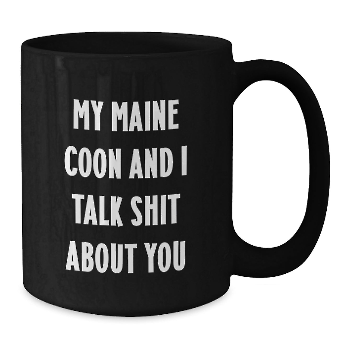 Funny Maine Coon Cat Gifts from Friends Black Coffee Mug for Maine Coon Cat Lovers Birthday Unique - Additional