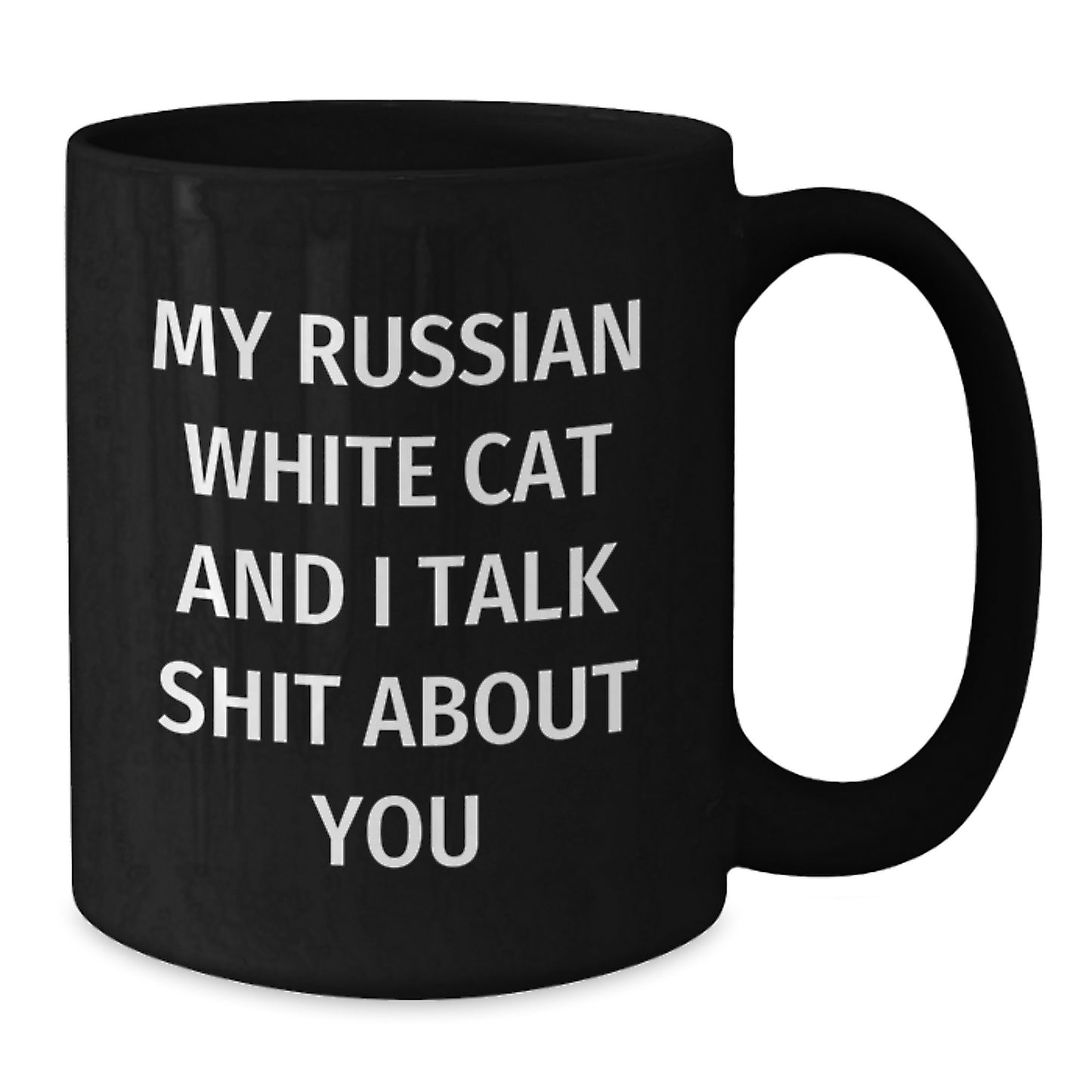 Love for Russian White Cats, Funny Coffee Mug for Cat Lovers, Valentine's Unique Gifts from Friends to Family - Additional