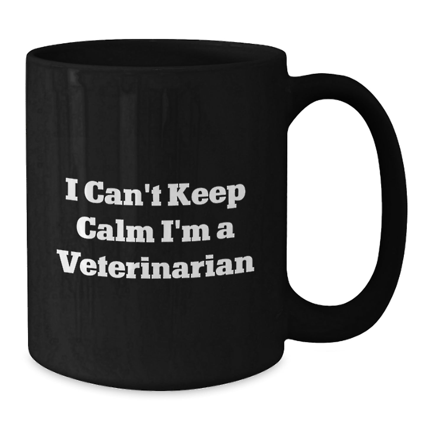 Funny Veterinarian Gifts from Friends to Coworkers, Black Coffee Mug for Veterinary Men and Women, I Can't Keep Calm I'm A Veterinarian Christmas Unique Presents - Additional